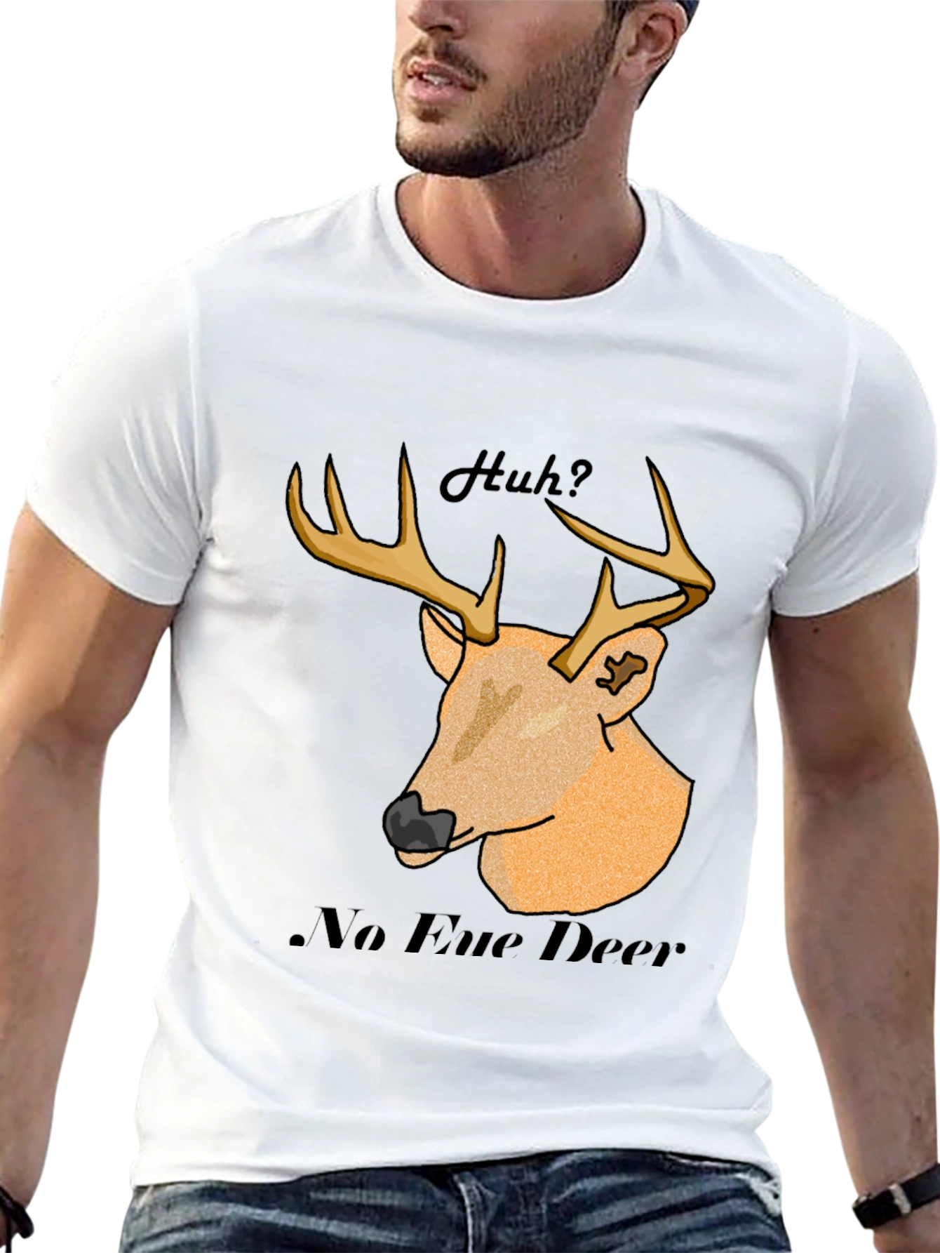 No Eue Deer T-Shirt - Black