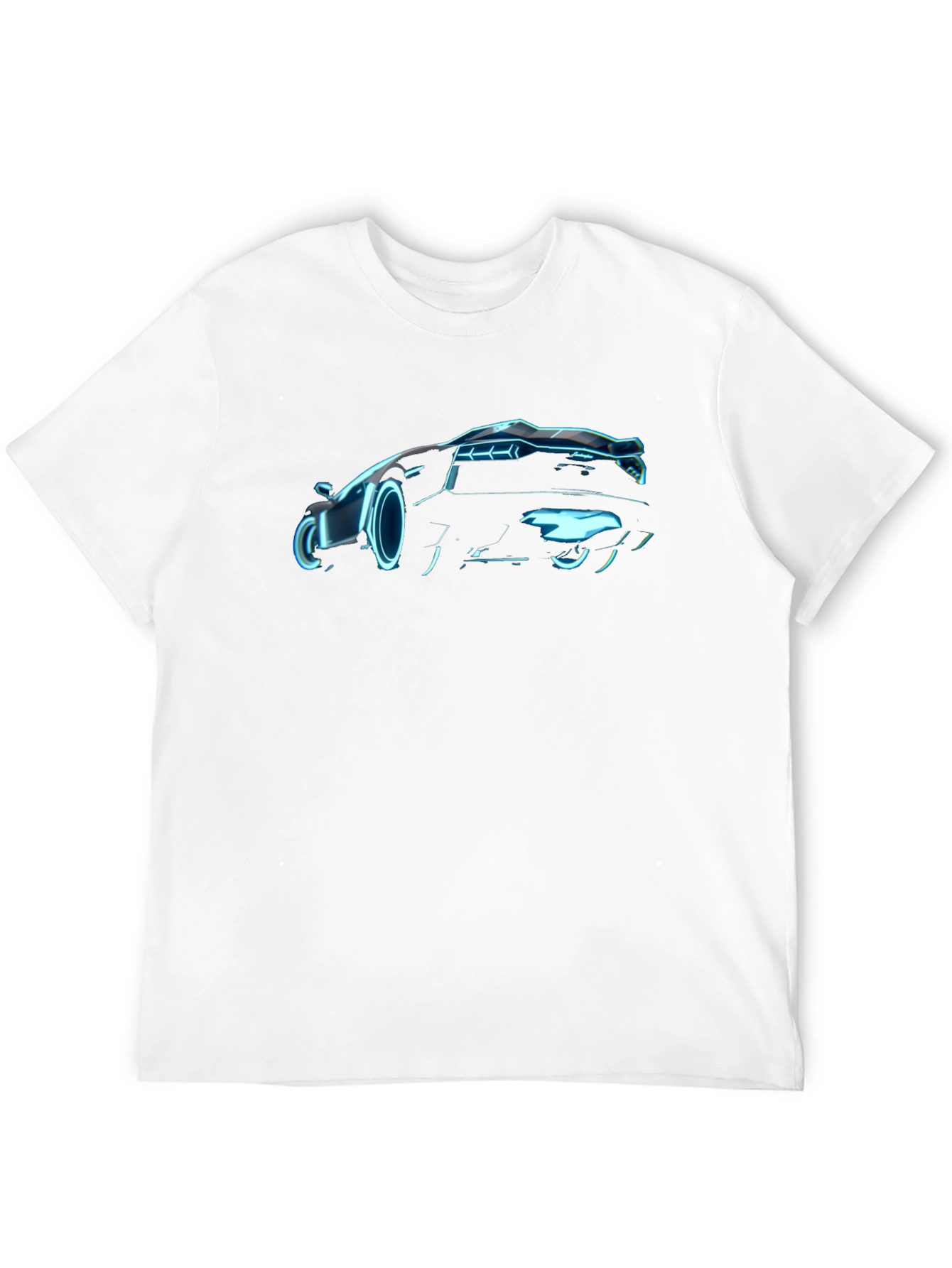 Neon Car Graphic Tee - Cool Black T-Shirt