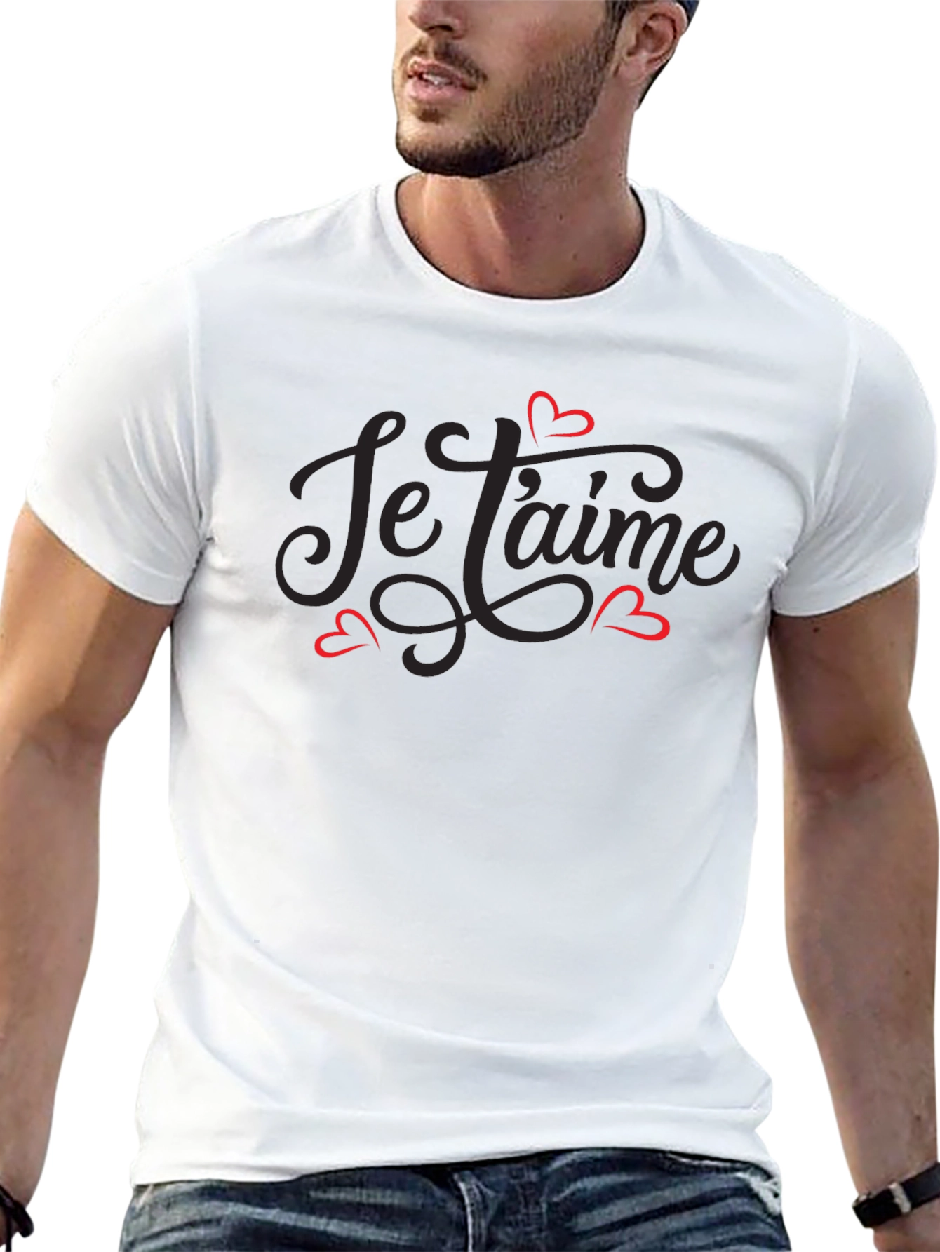 Je taime Black Graphic Tee