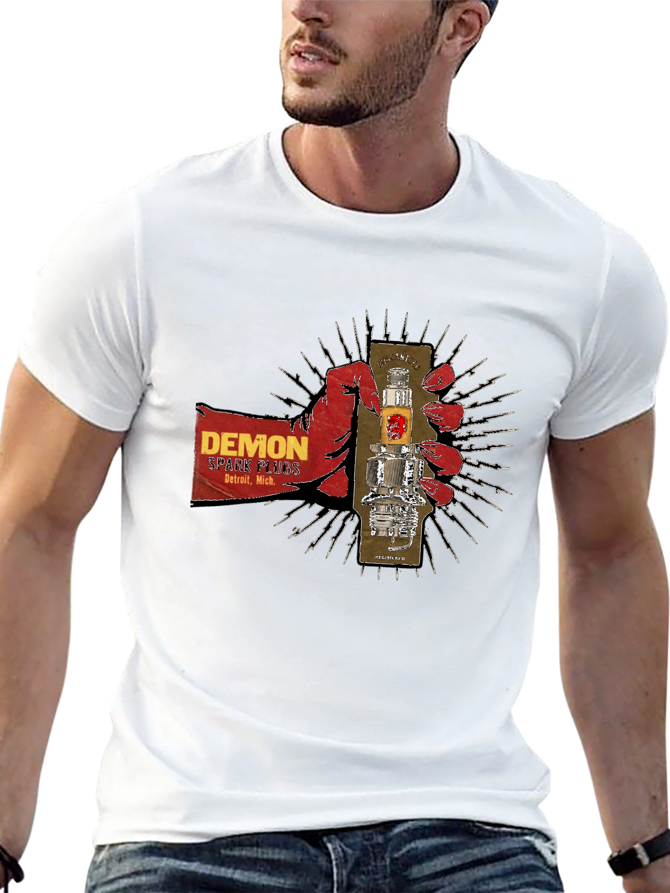 Demon Spark Plugs Graphic T-Shirt