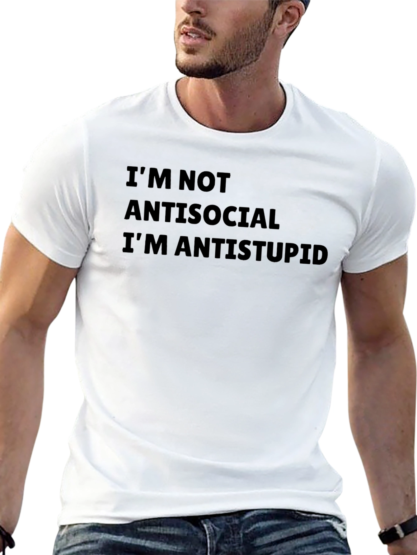 Anti-Stupid Graphic Tee - Mens Black T-Shirt