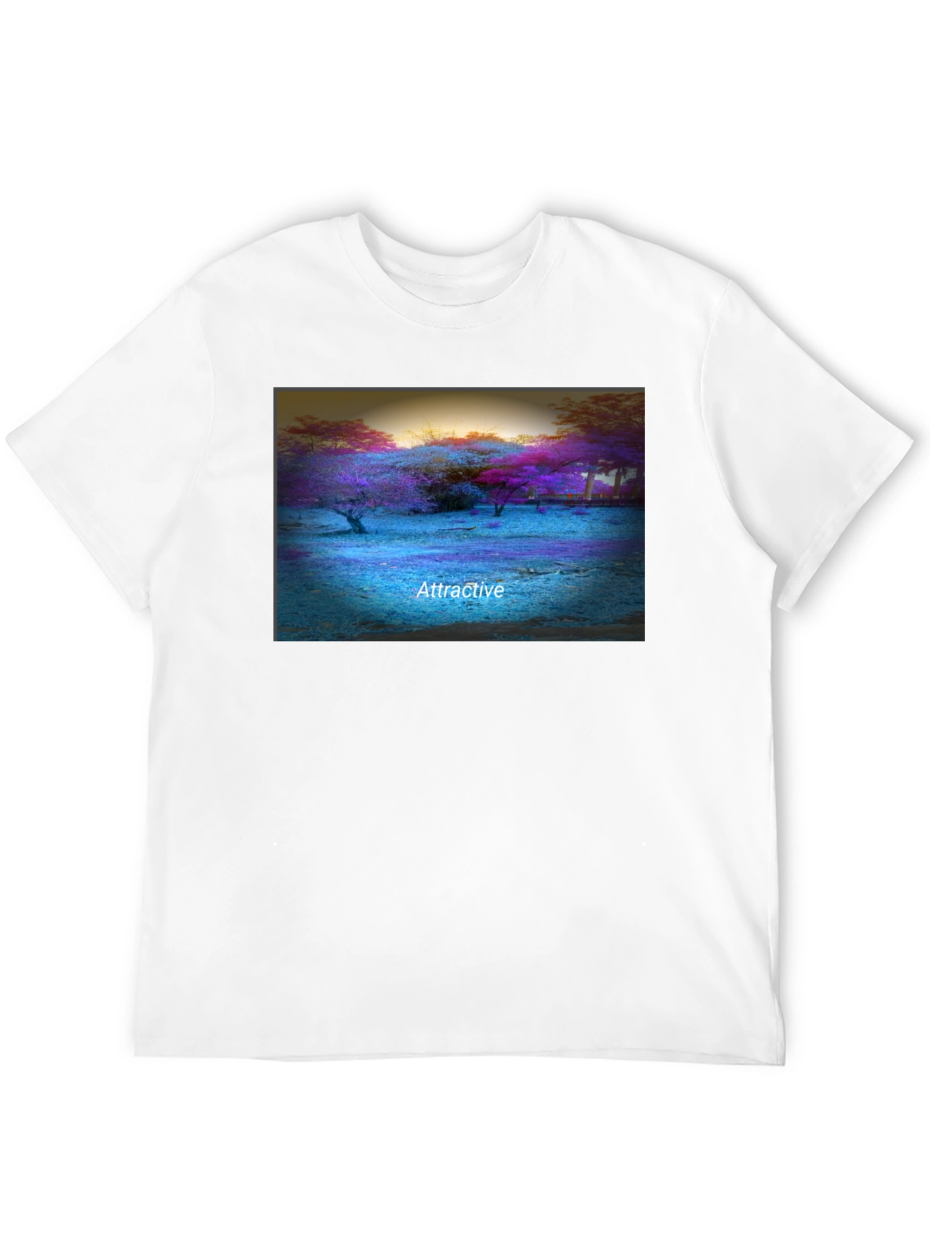 Attractive Nature Scene Black T-Shirt