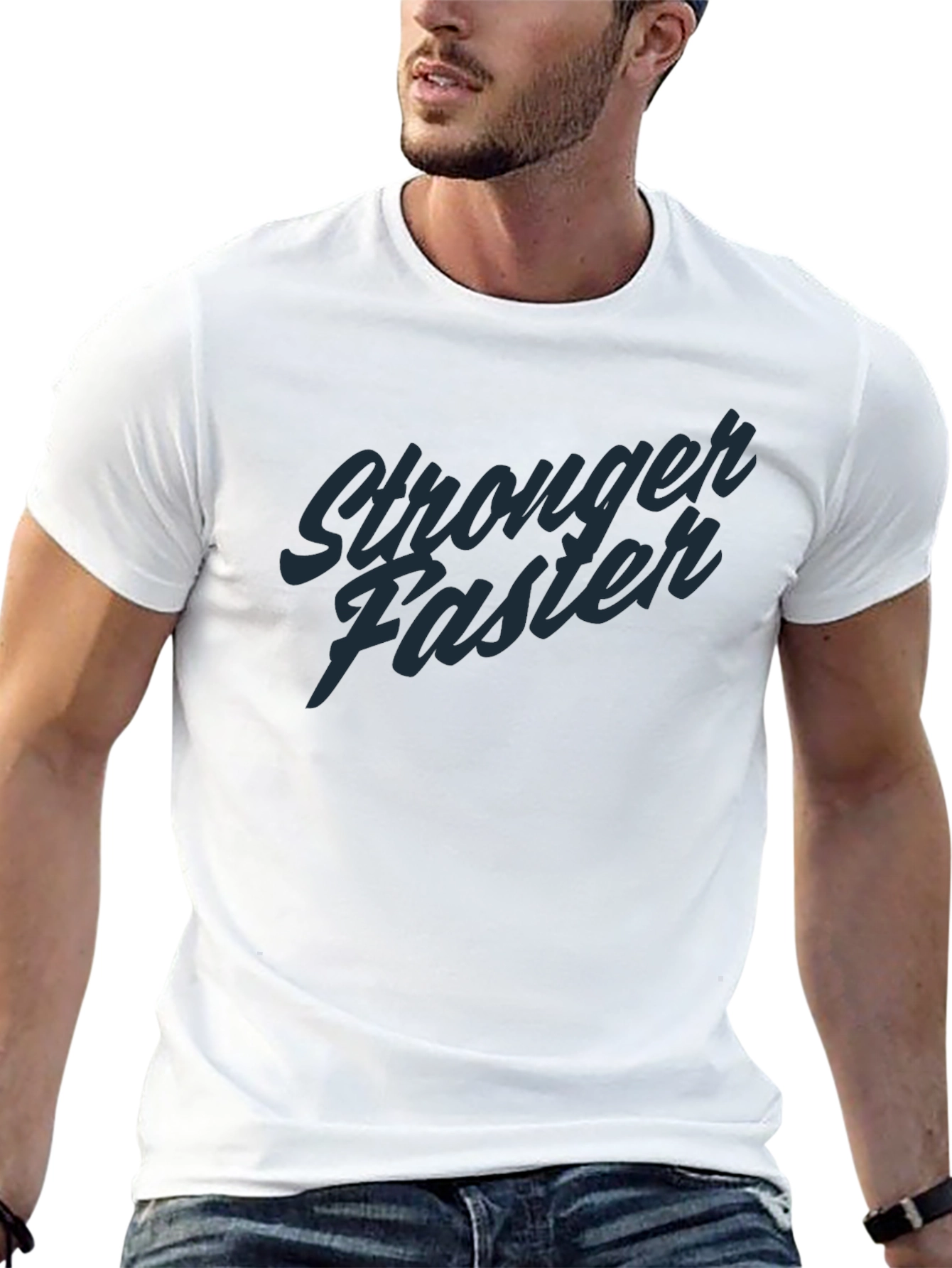 Stronger Faster Graphic T-Shirt - Black
