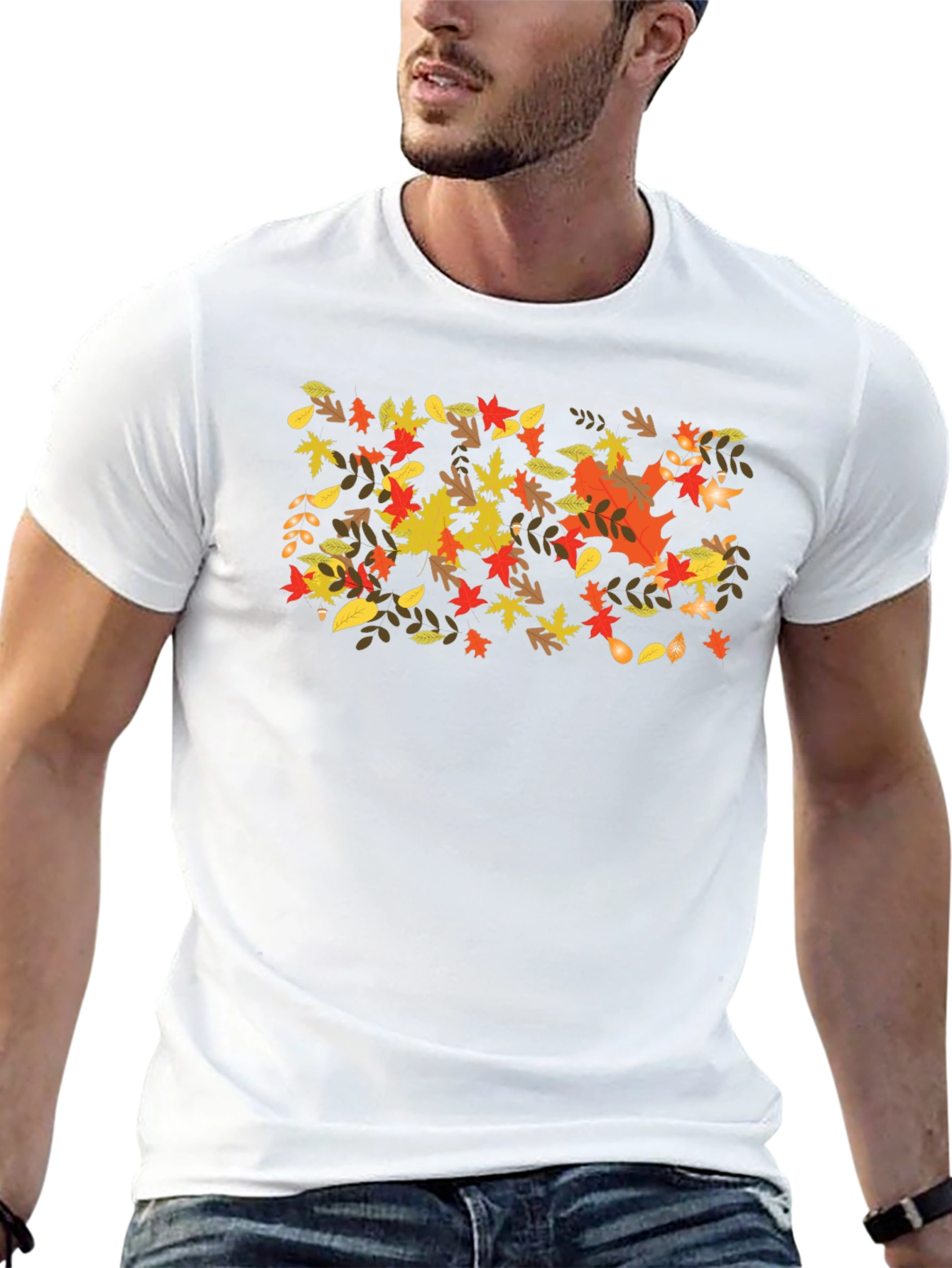 Autumn Leaves Graphic Tee - Fall Season Style