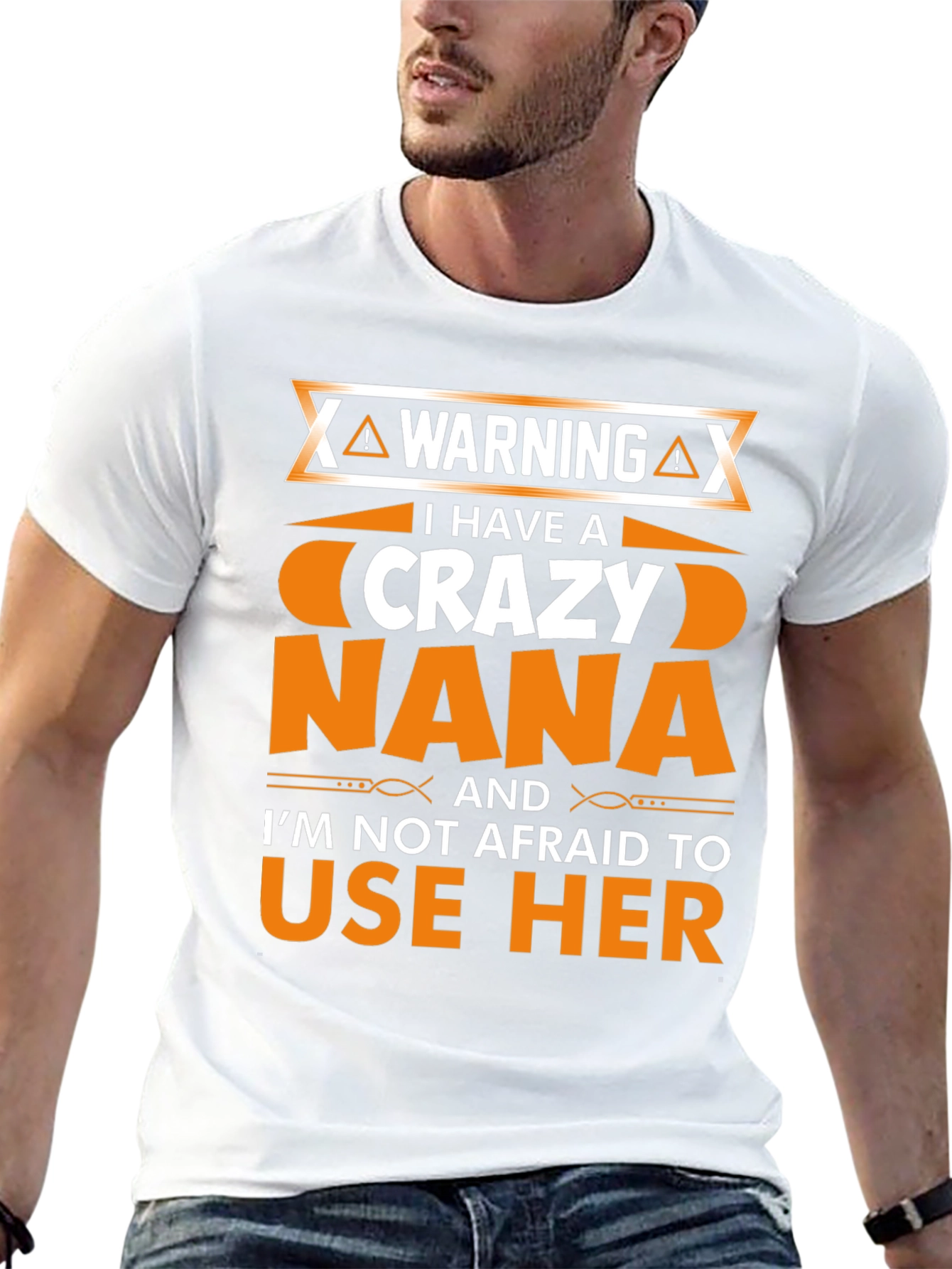 Warning Crazy Nana Graphic T-Shirt