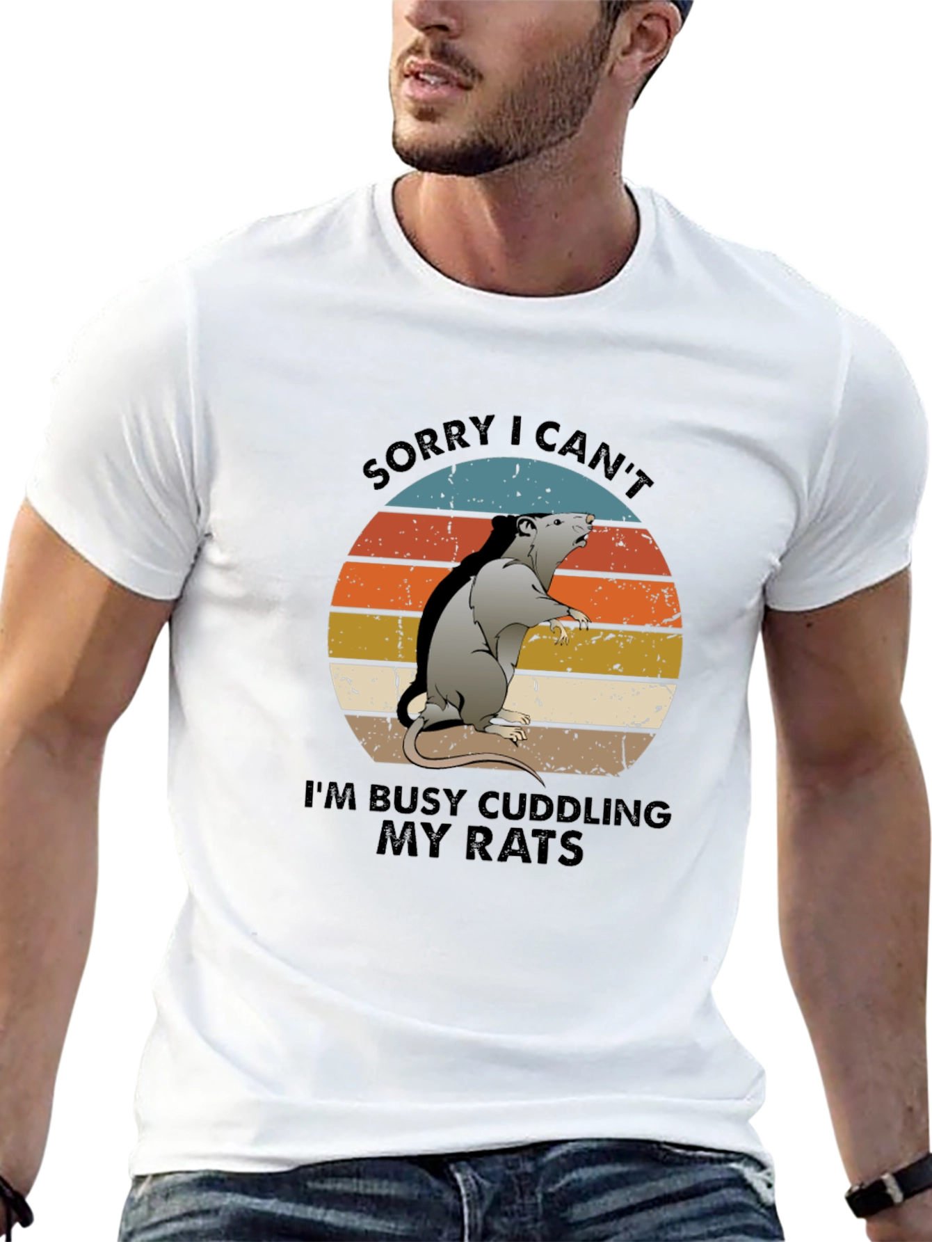 Cuddling Rats T-Shirt: Funny Rat Lover Tee