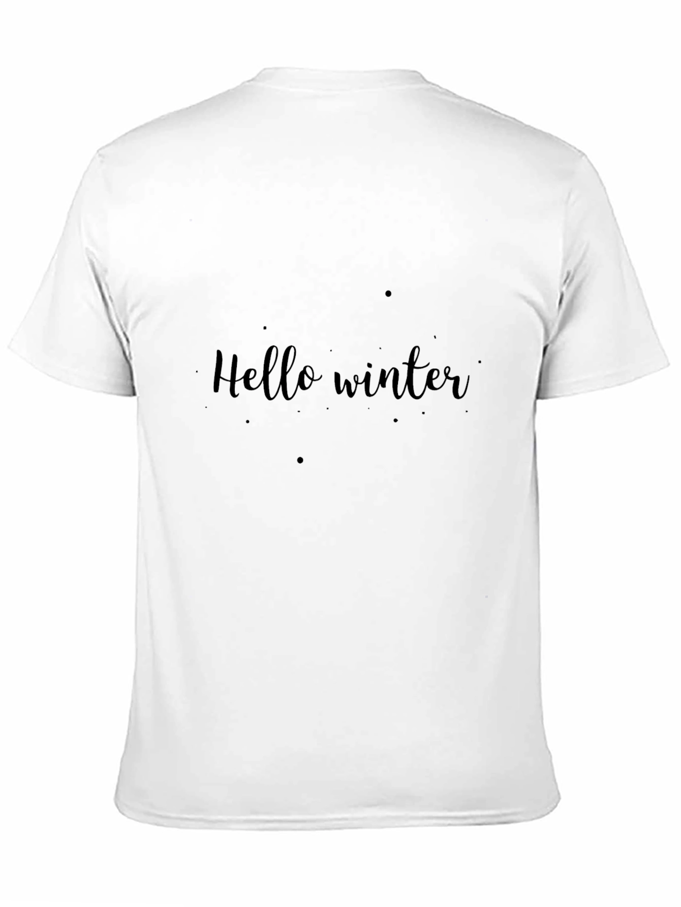 Hello Winter Black T-Shirt - Stylish Seasonal Apparel
