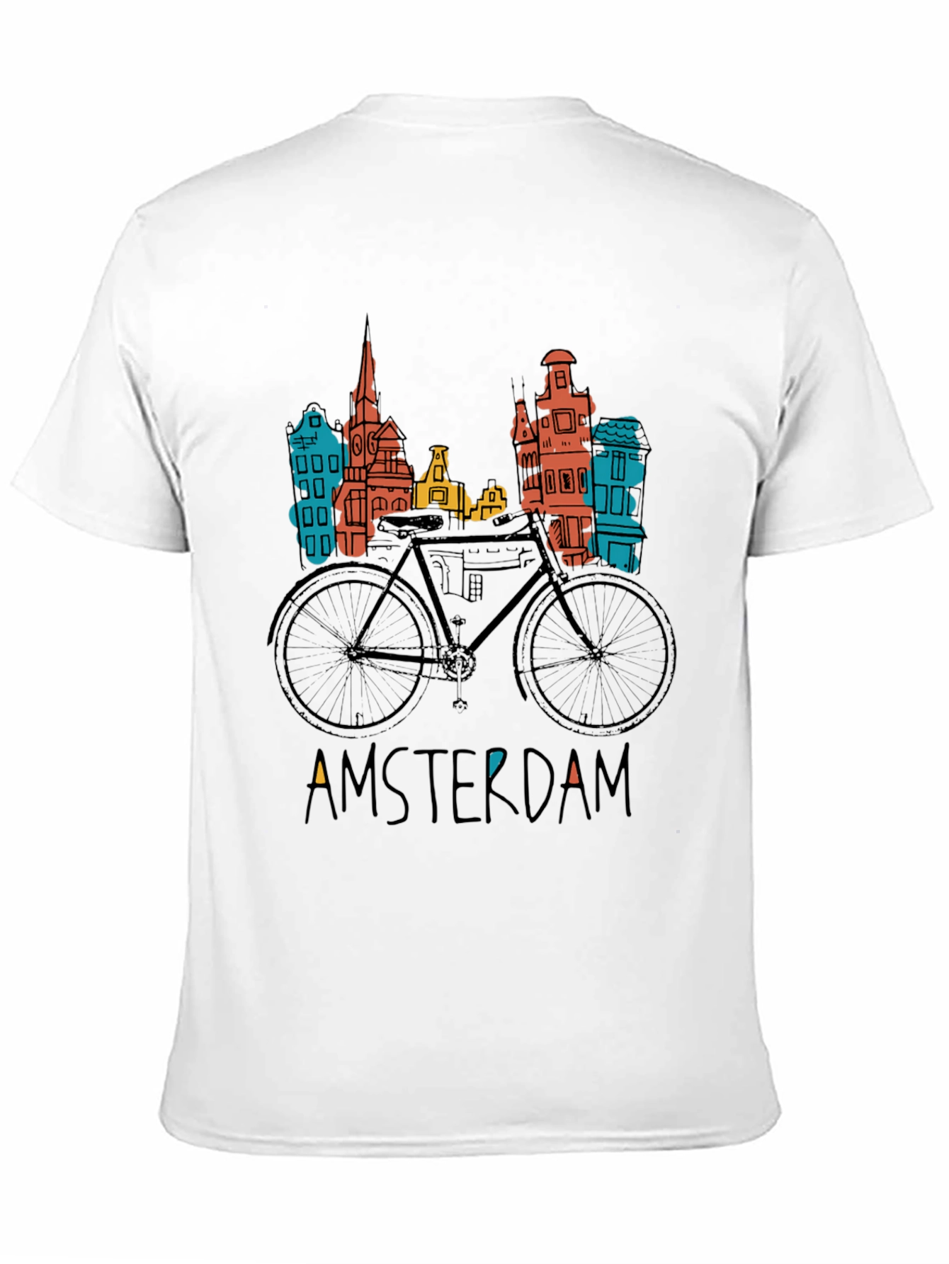 Amsterdam Bicycle T-Shirt - Cityscape Design