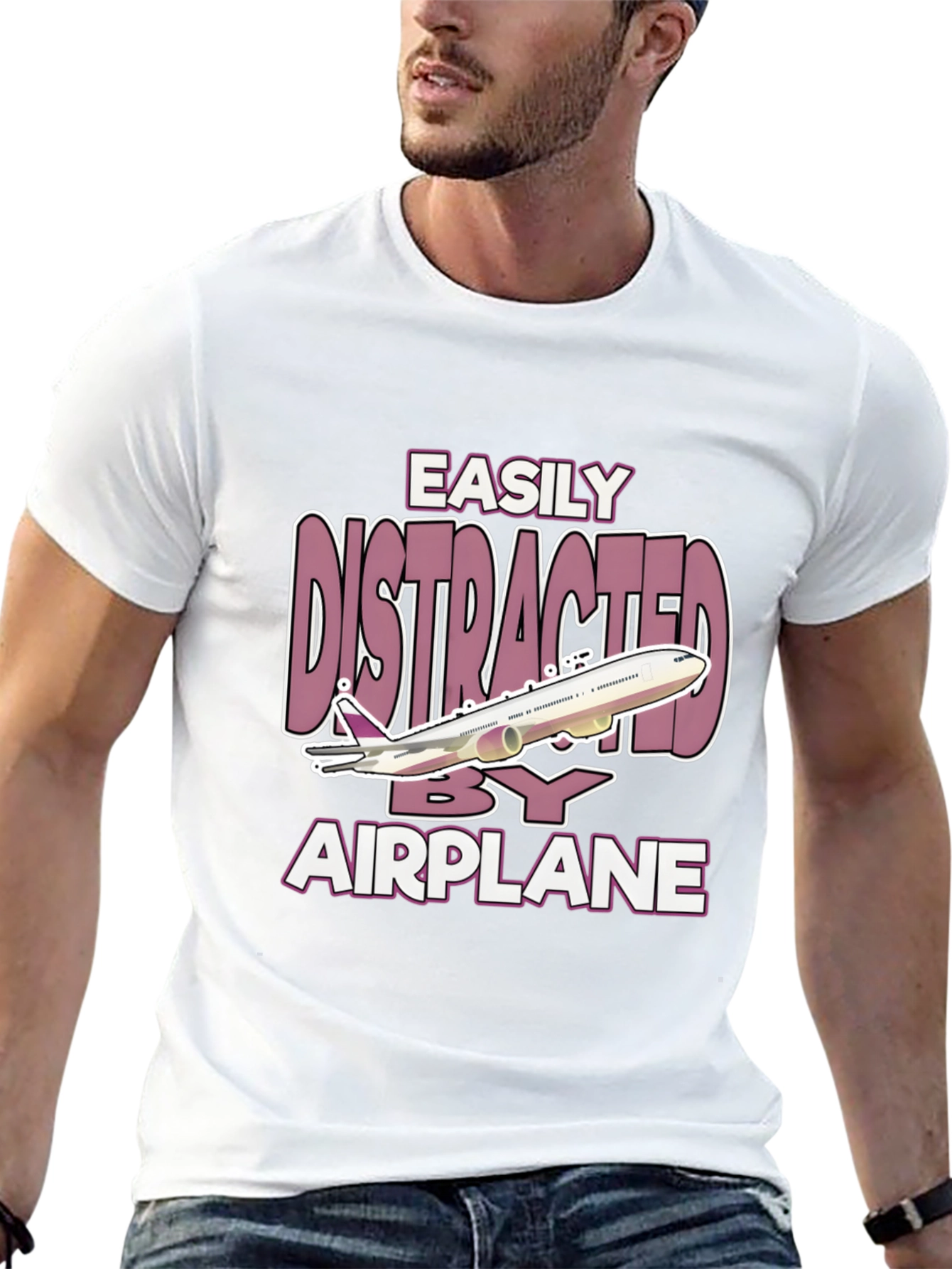 Easily Distracted by Airplane T-Shirt