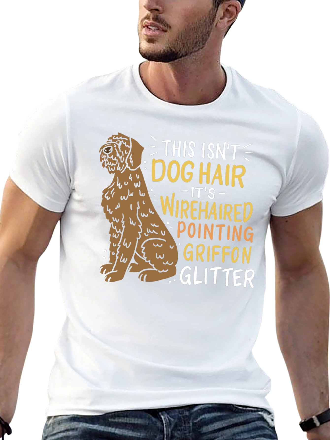 Wirehaired Pointing Griffon Dog Hair T-Shirt