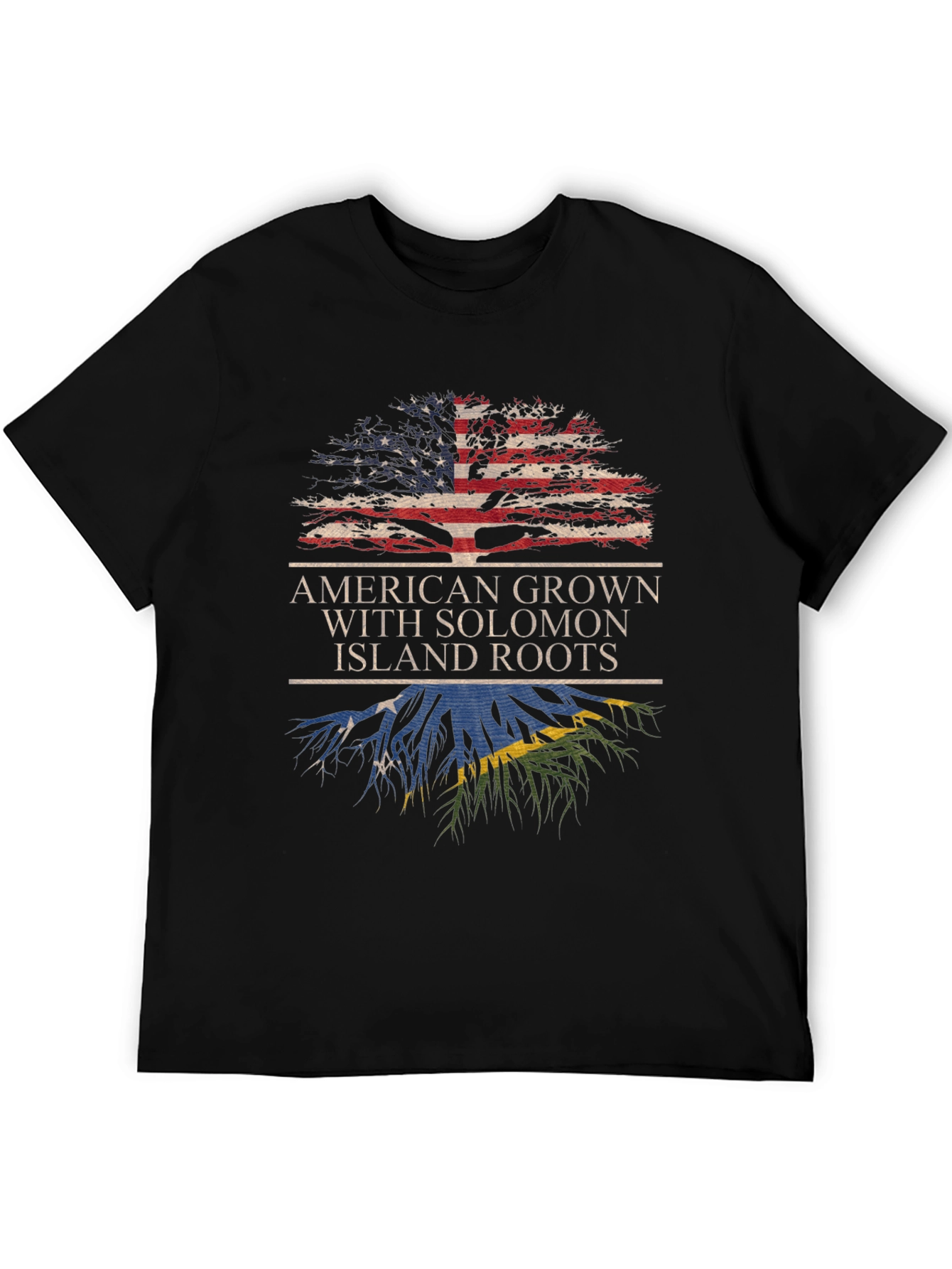American Grown with Solomon Island Roots T-Shirt