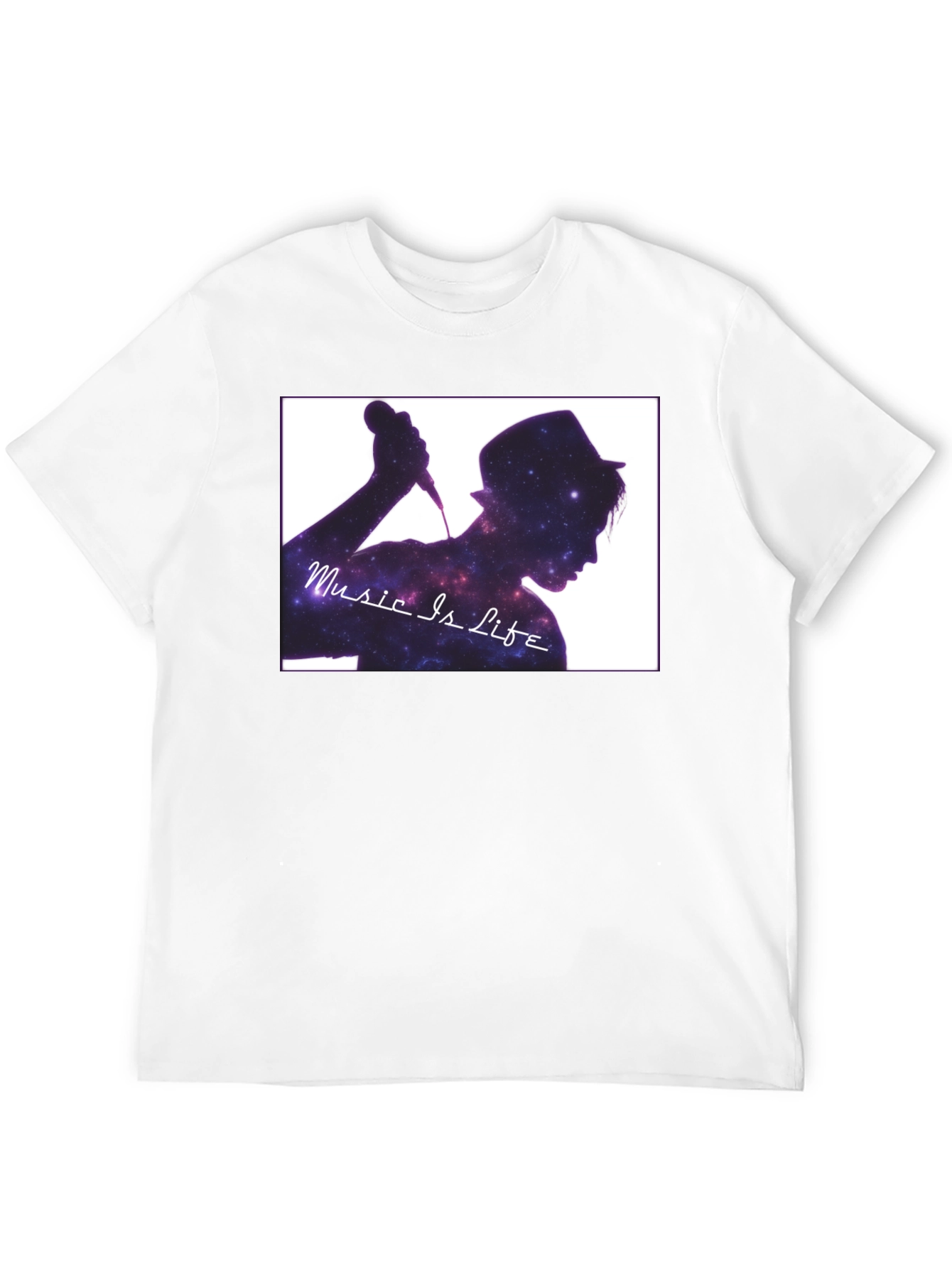 Music is Life Galaxy Graphic T-Shirt