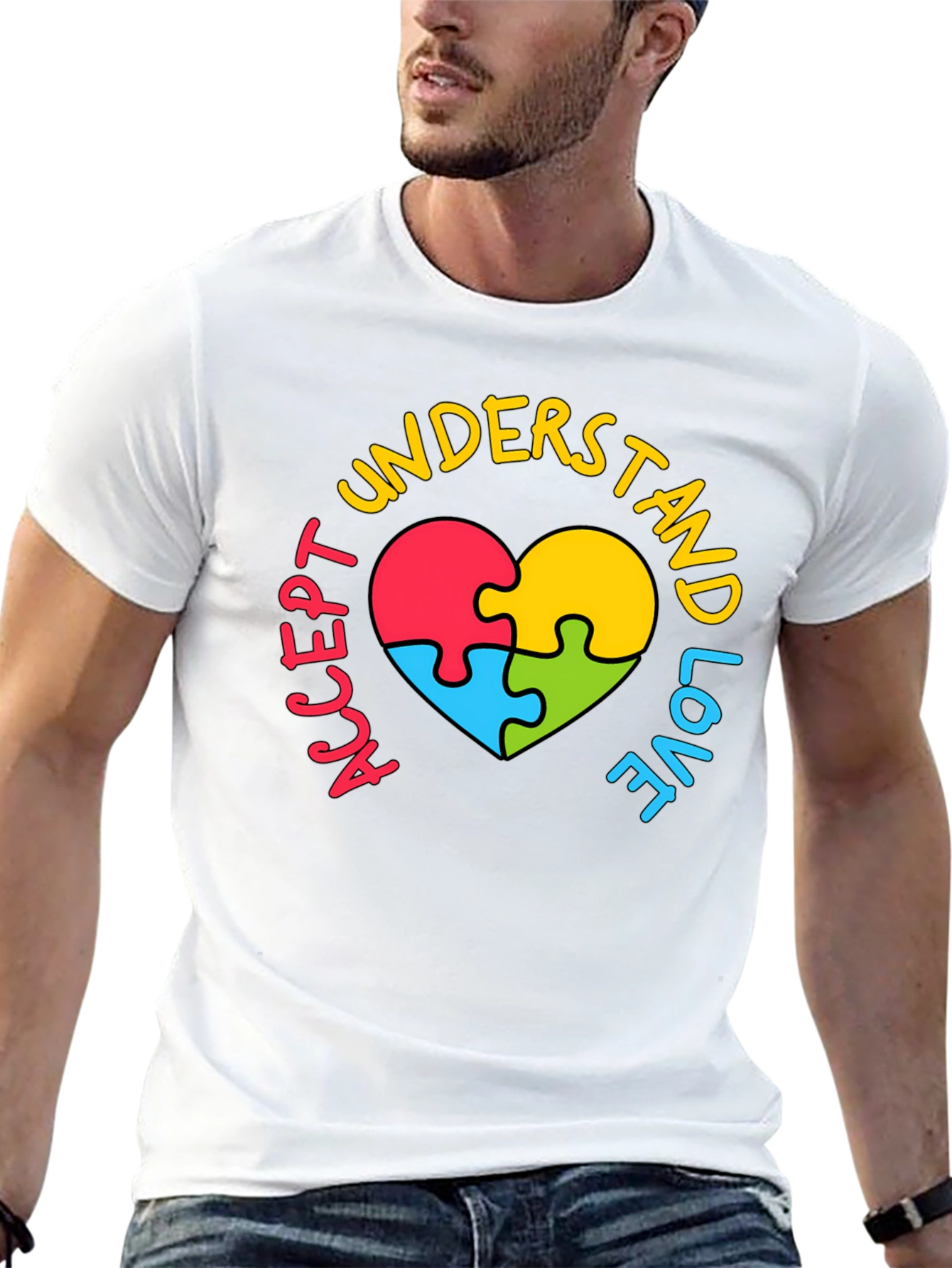 Accept Understand Love Autism Awareness T-Shirt