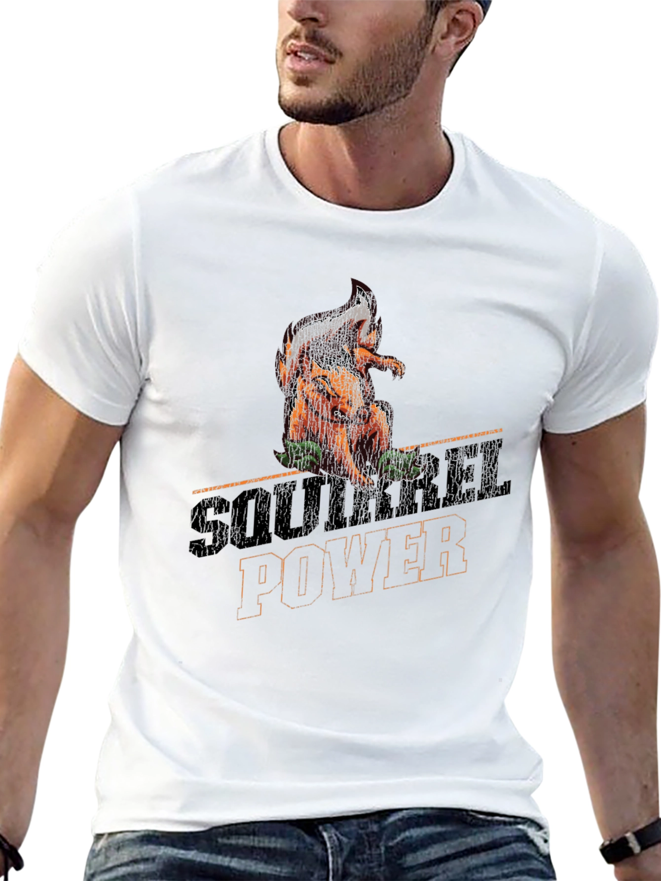 Squirrel Power Graphic Tee - Black