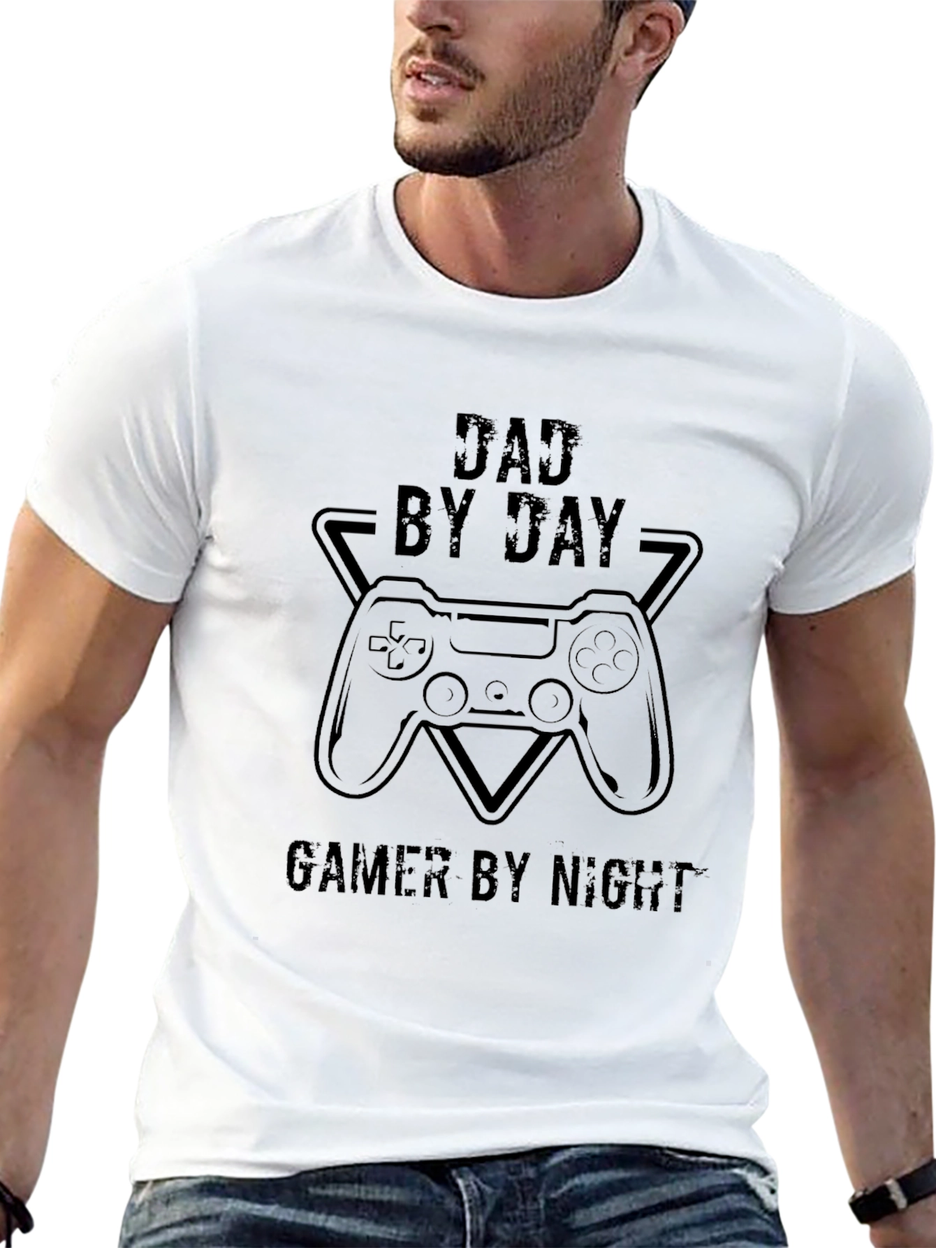 Dad By Day Gamer By Night Graphic Tee