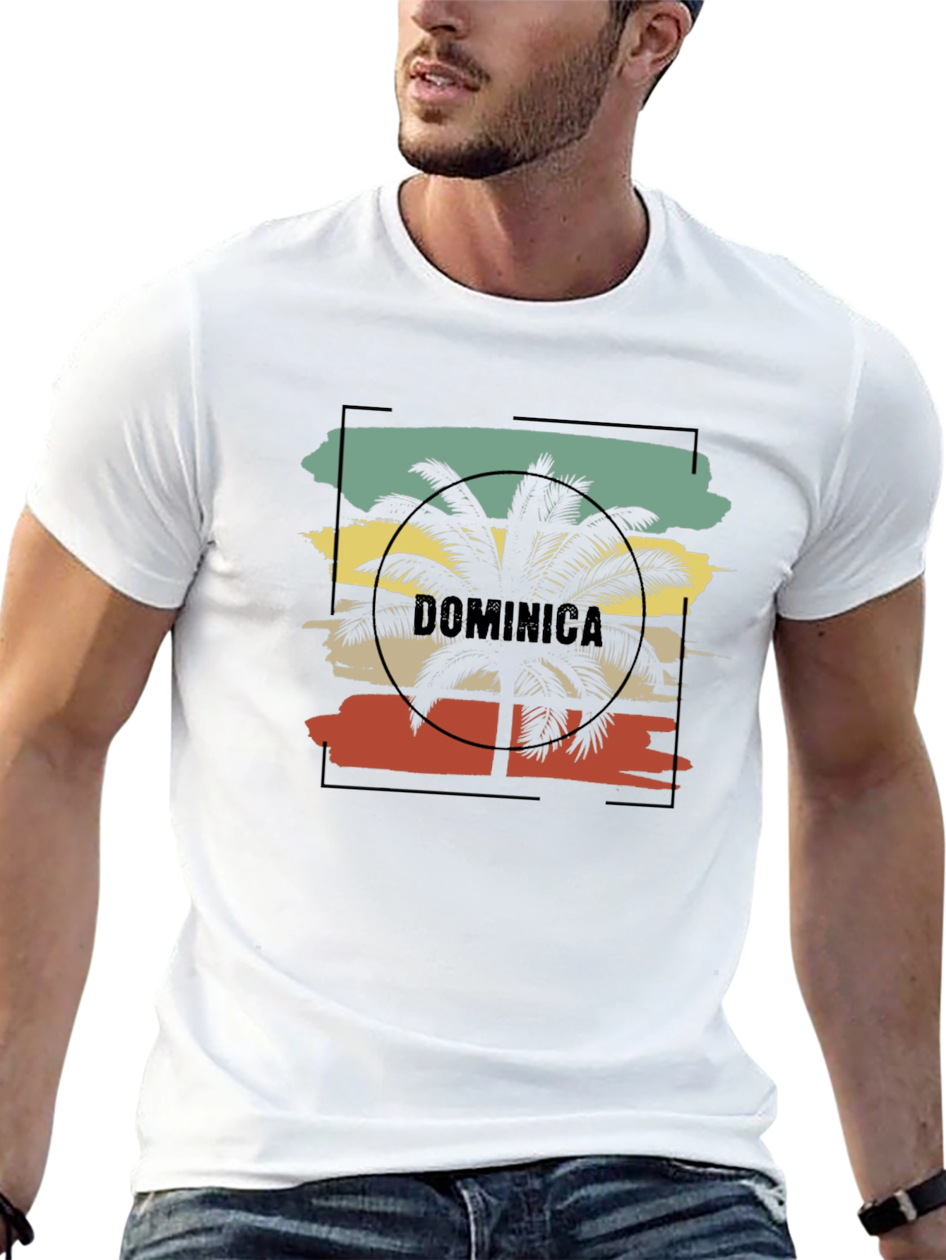 Dominica Palm Tree Graphic Tee - Island Style