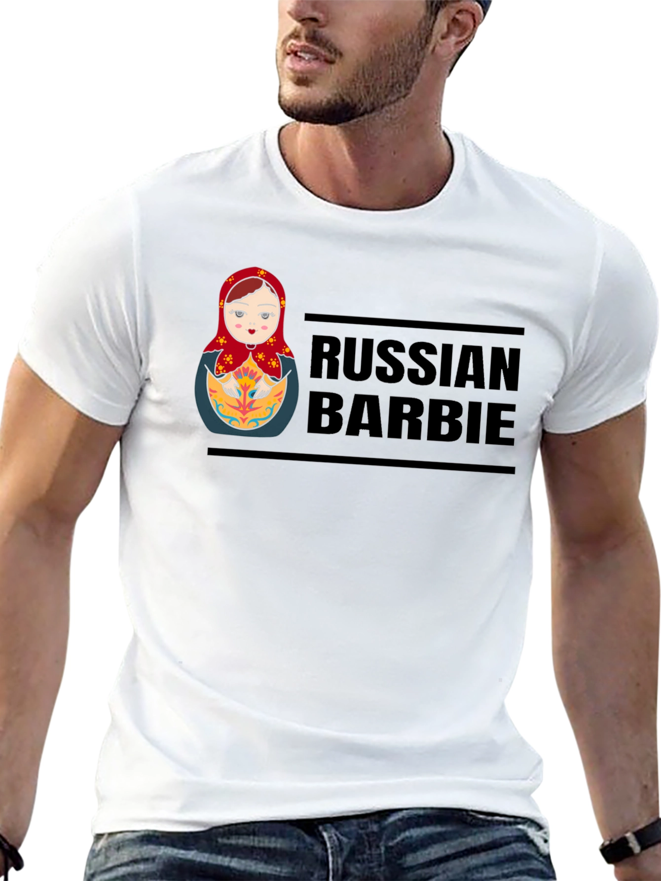 Russian Barbie T-Shirt Matryoshka Doll Tee