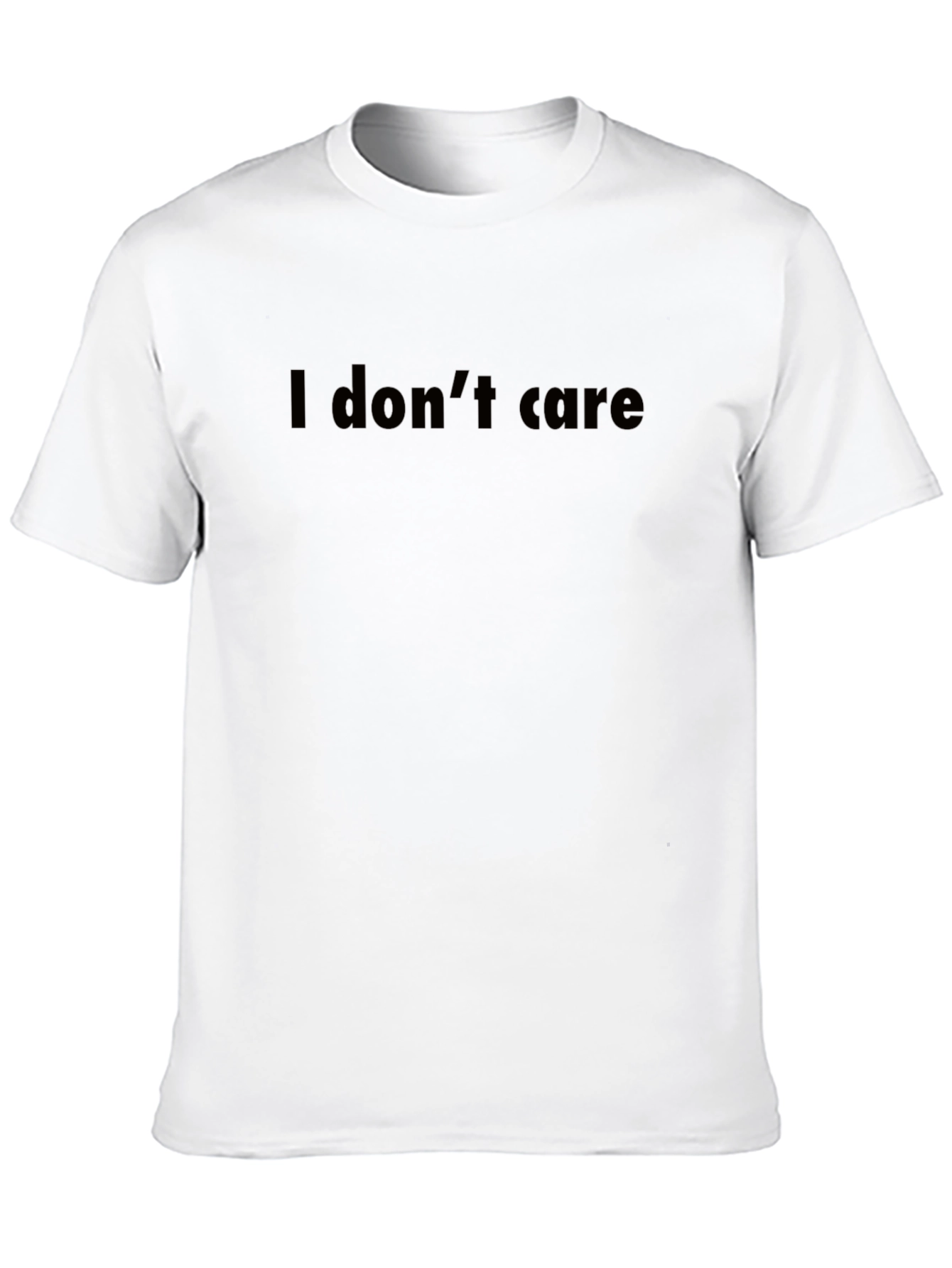 I Dont Care Black T-Shirt - Sarcastic Attitude Tee