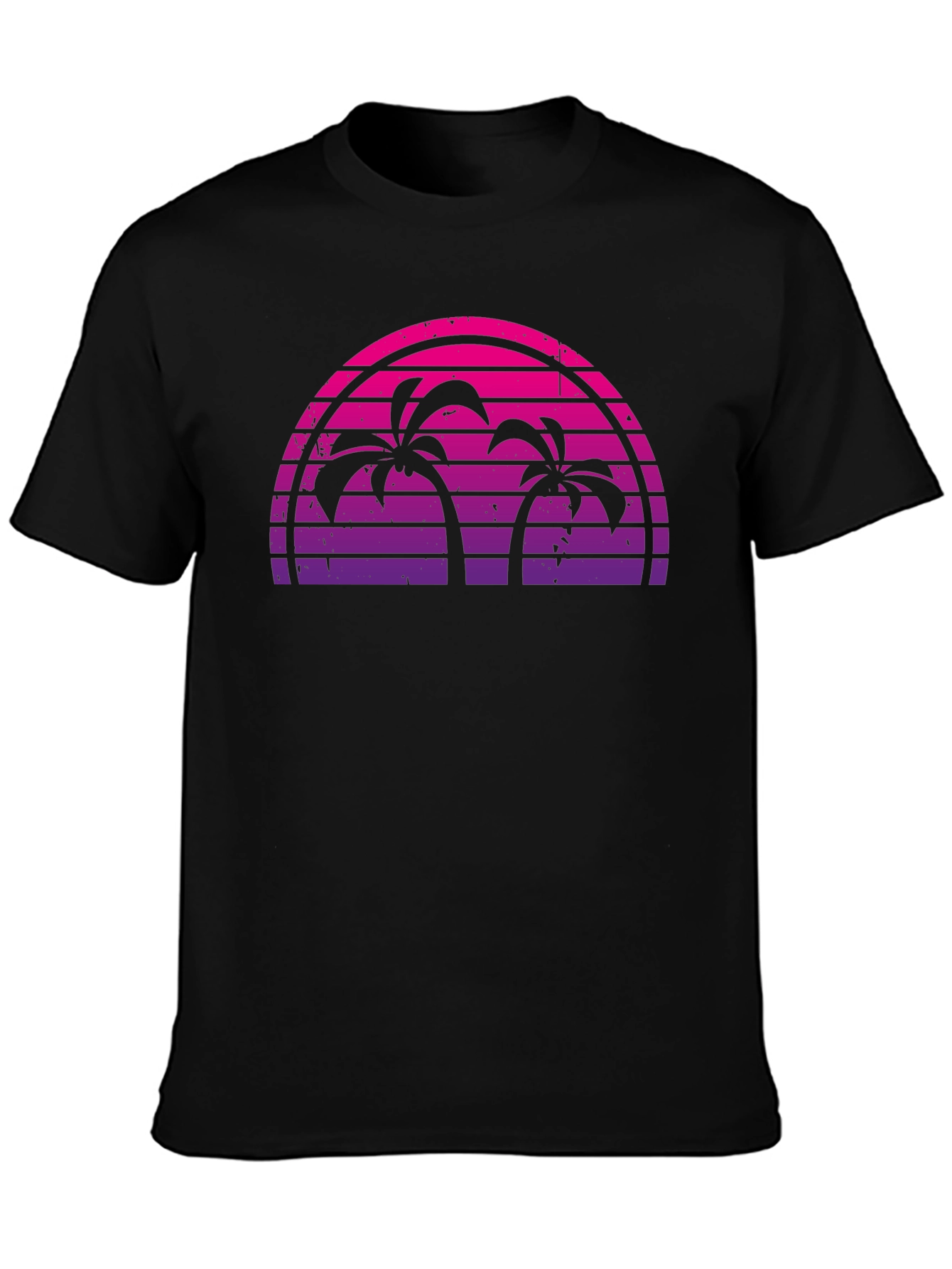 Retro Sunset Palm Tree Graphic Tee