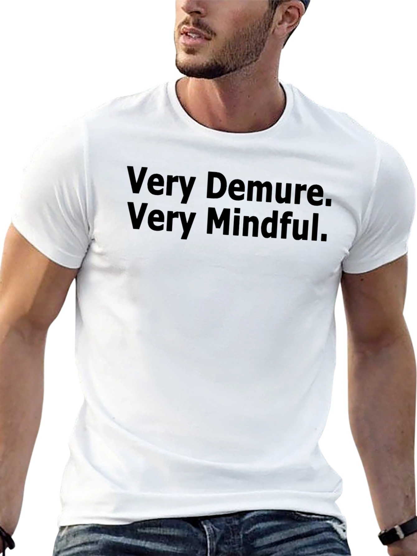 Very Demure Very Mindful Black Tee