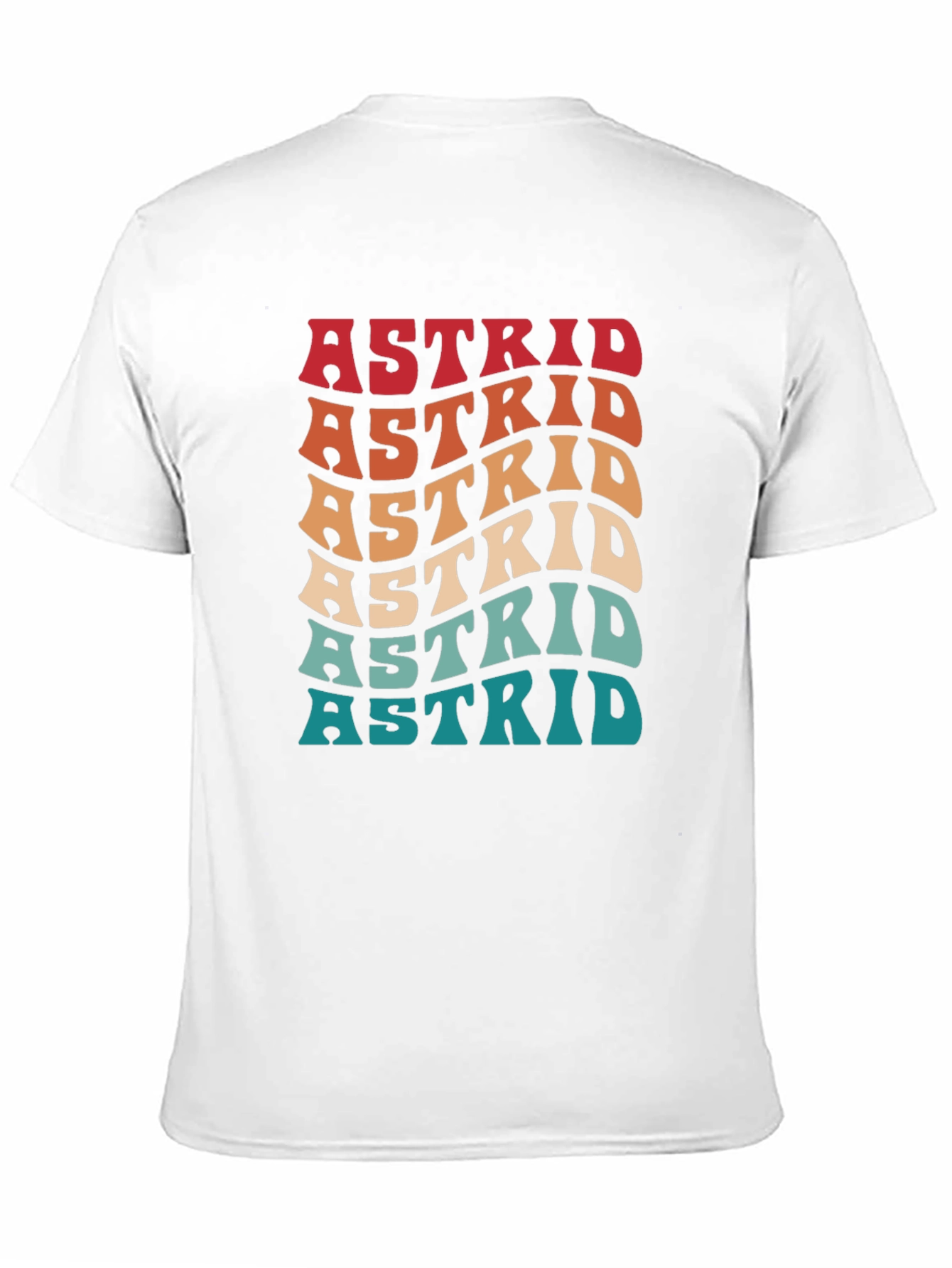 Retro Astrid T-Shirt - Personalized Name Design