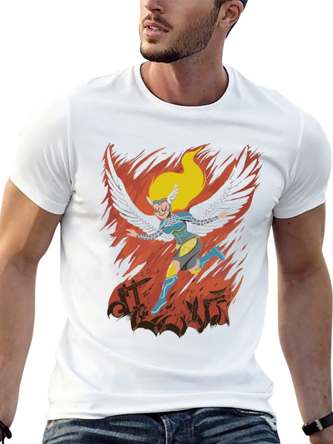 Valkyrie T-Shirt: Winged Warrior Design