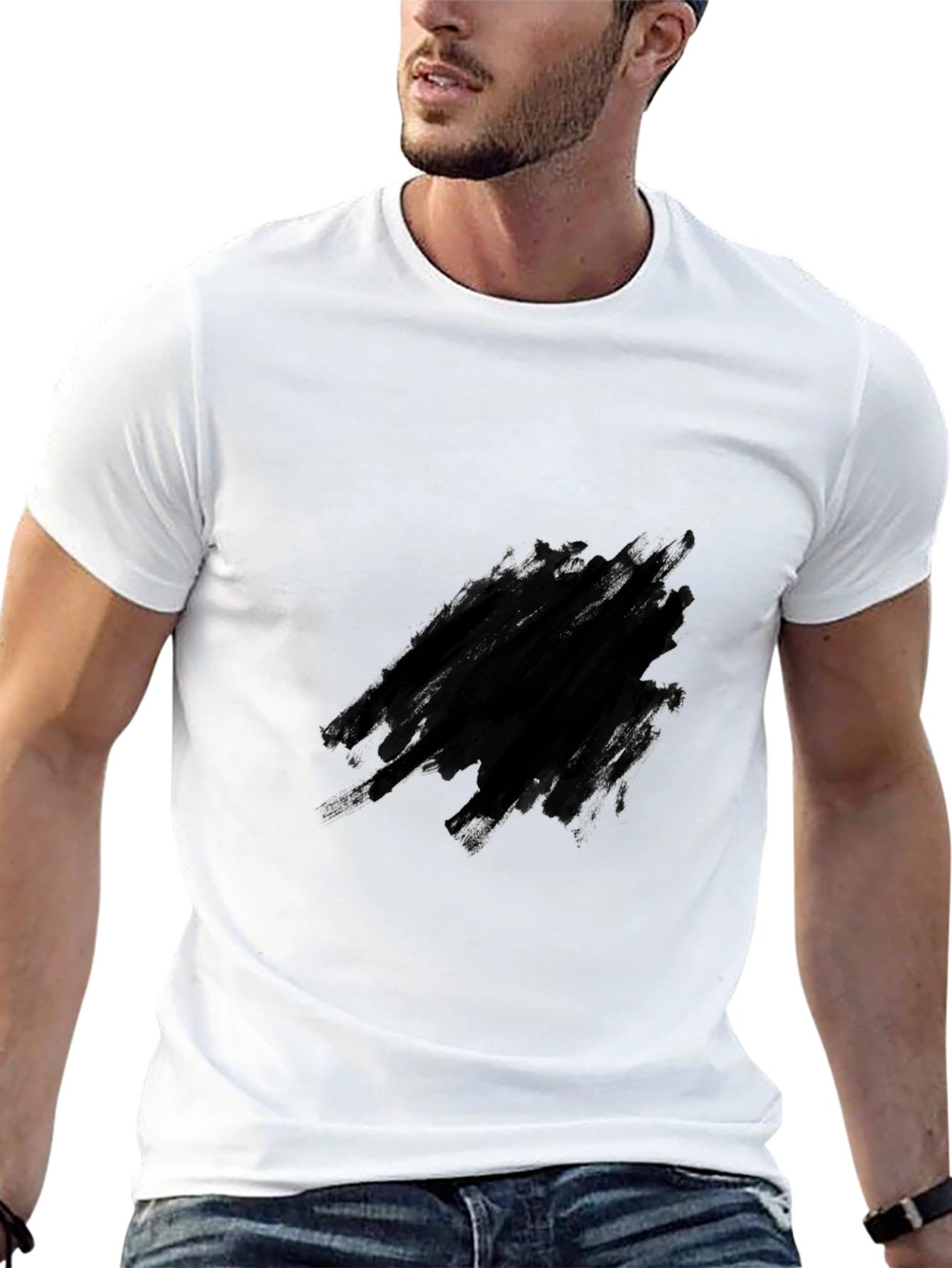 Mens Black Crew Neck T-Shirt