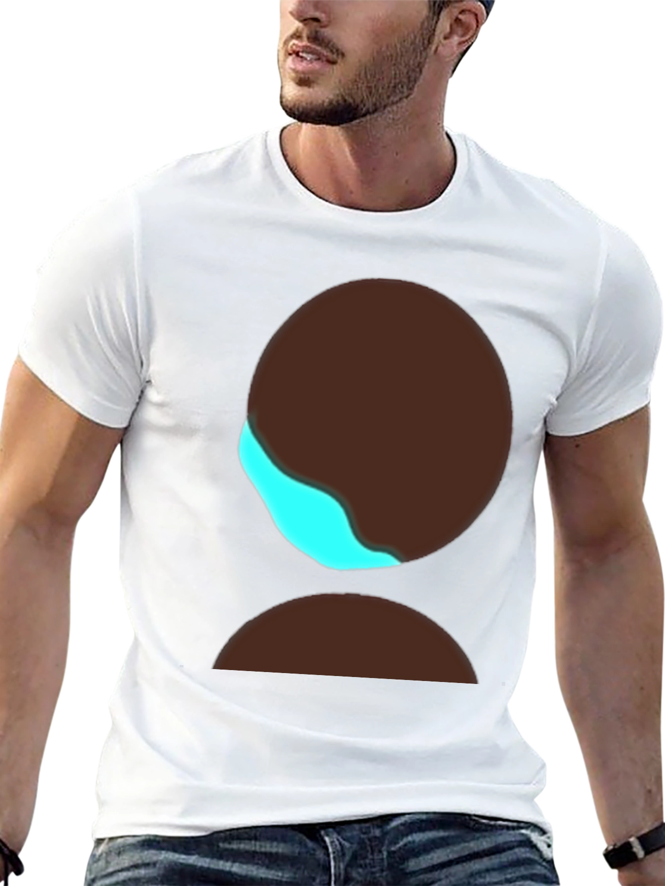 Modern Graphic Tee - Black T-Shirt with Abstract Design