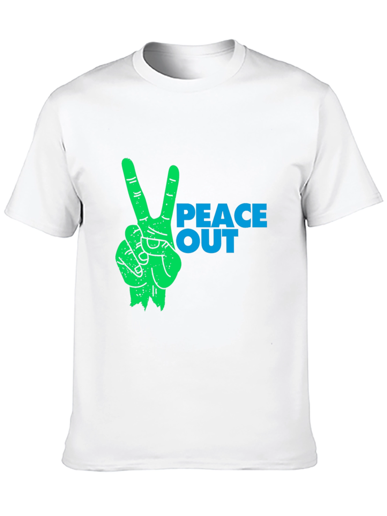 Peace Out Graphic Tee - Stylish Black Cotton T-Shirt