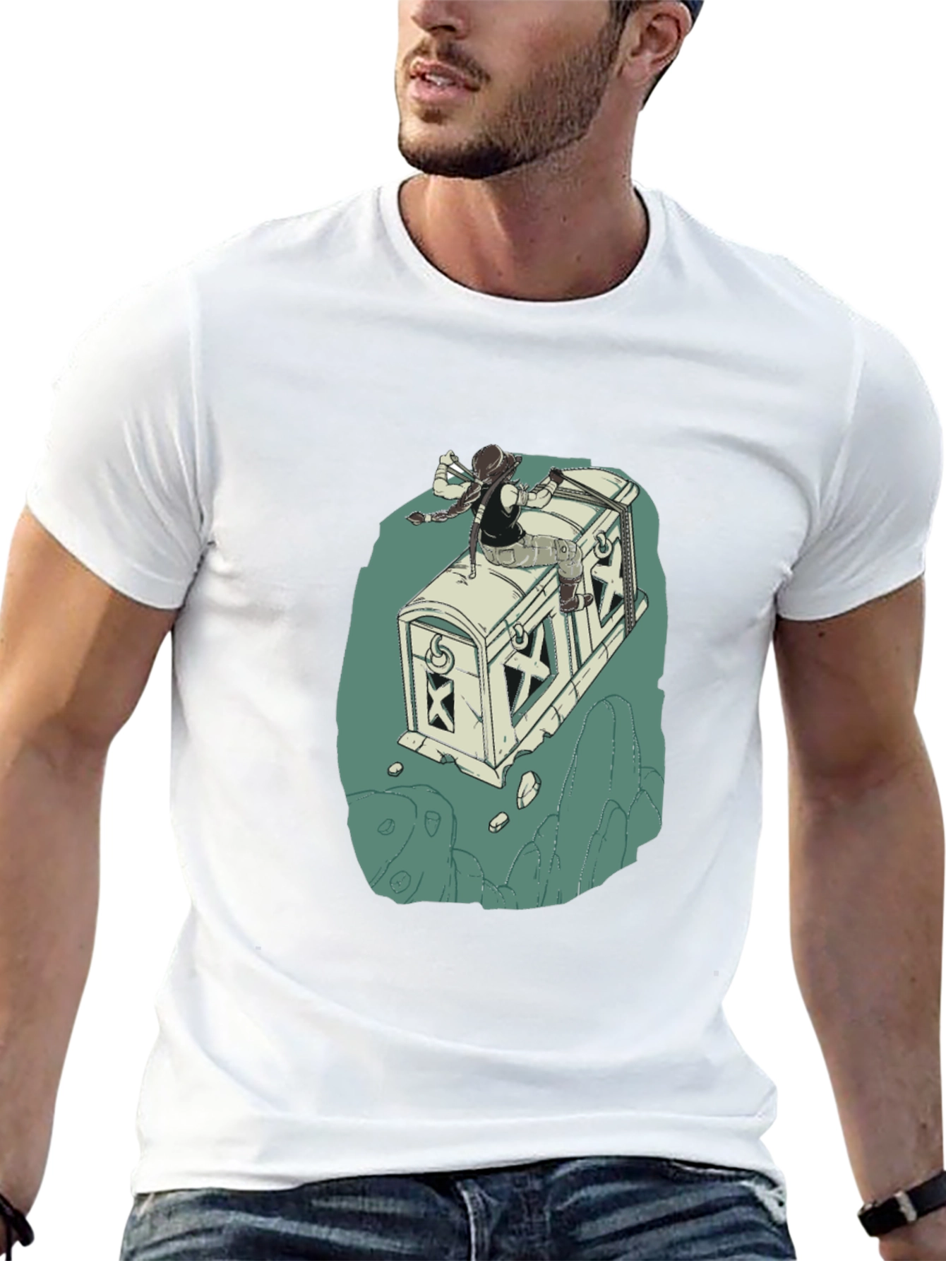 Adventurers Chest T-Shirt - Black Cotton Blend