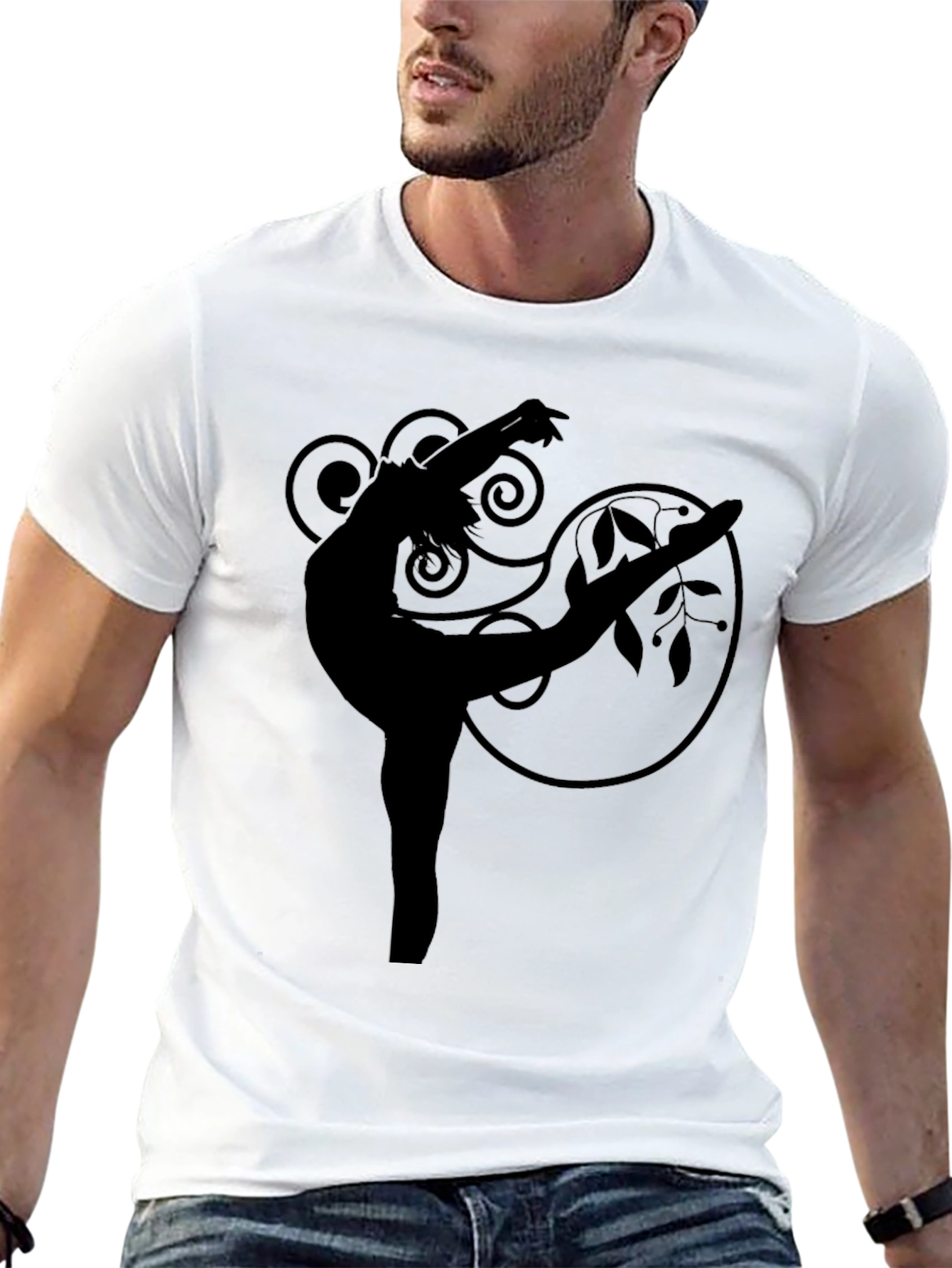 Elegant Dancer Graphic Tee - Black