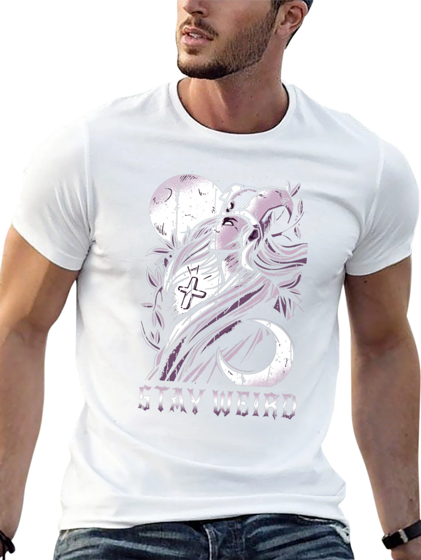 Stay Weird Graphic Tee - Black
