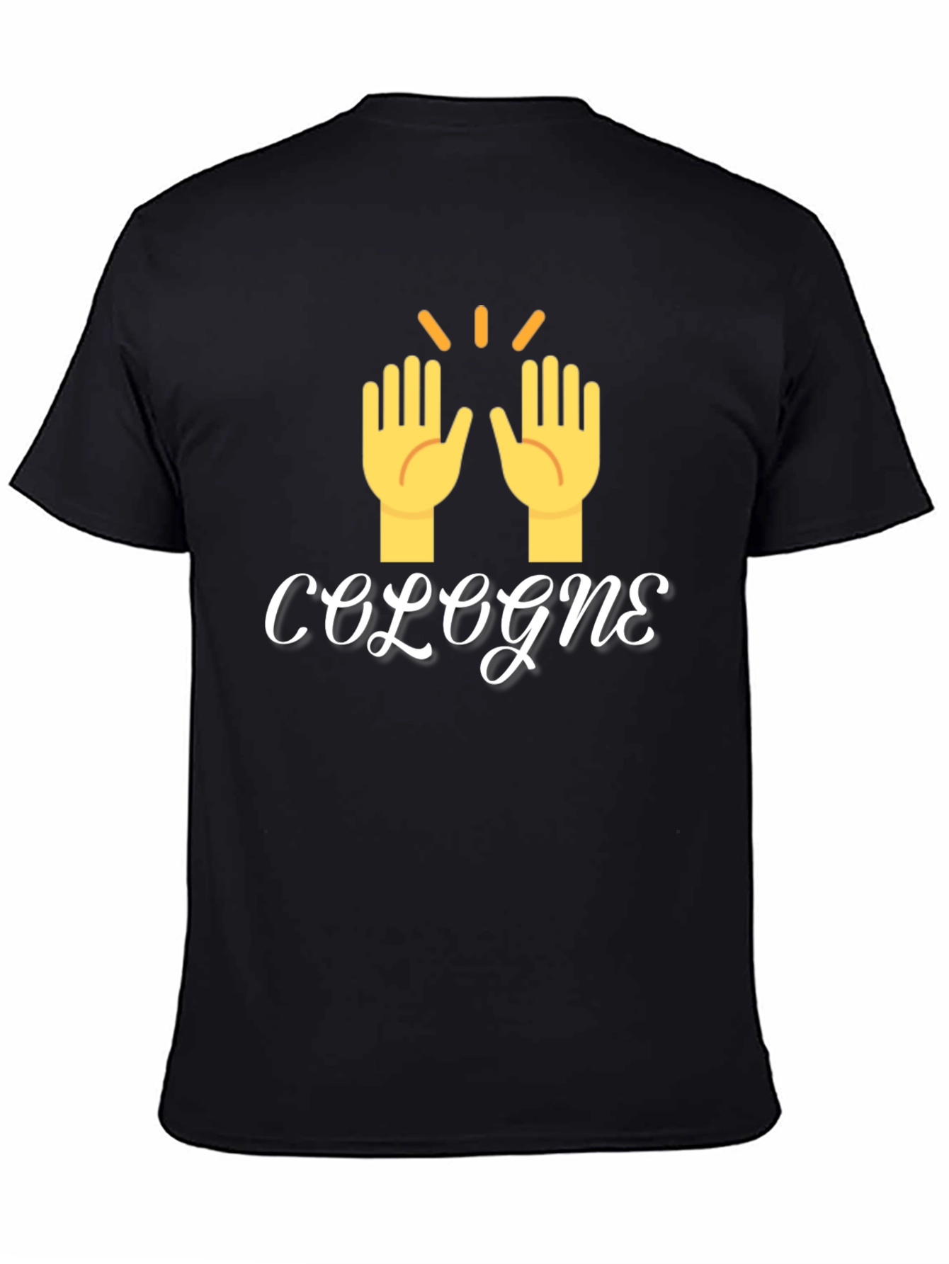 Cologne Emoji Graphic Black T-Shirt