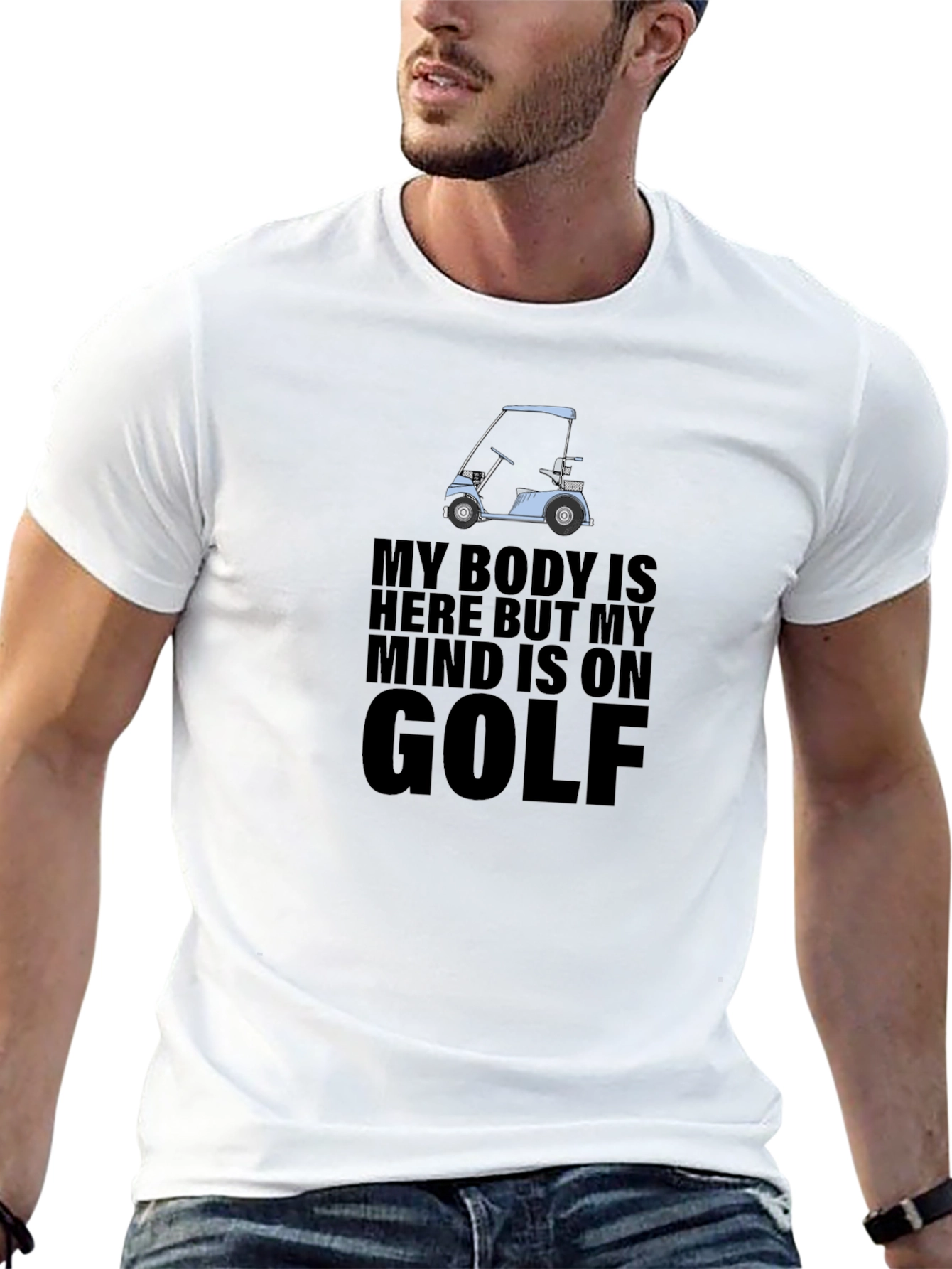 Golf Lovers T-Shirt: My Mind is on Golf