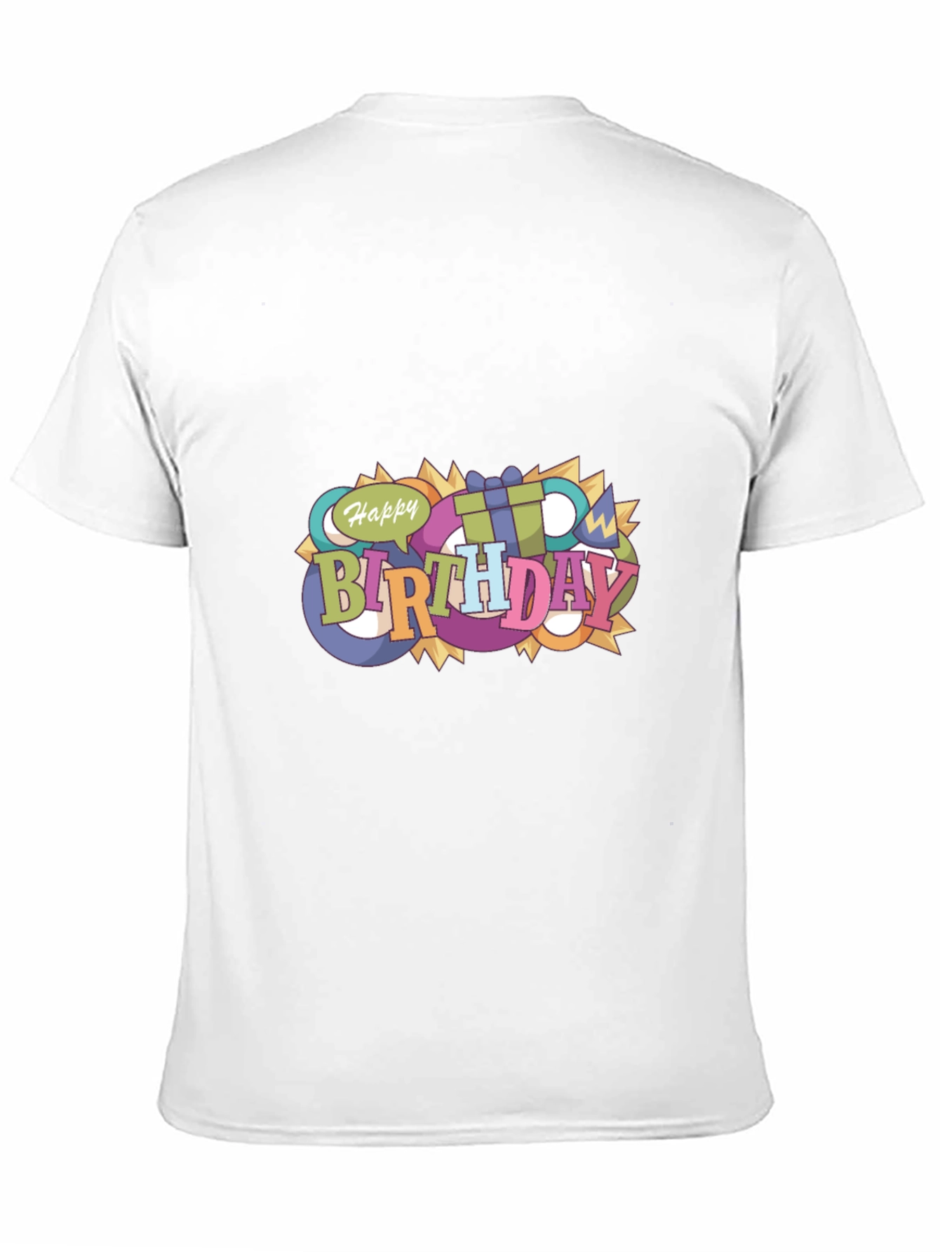 Happy Birthday Graphic Black T-Shirt