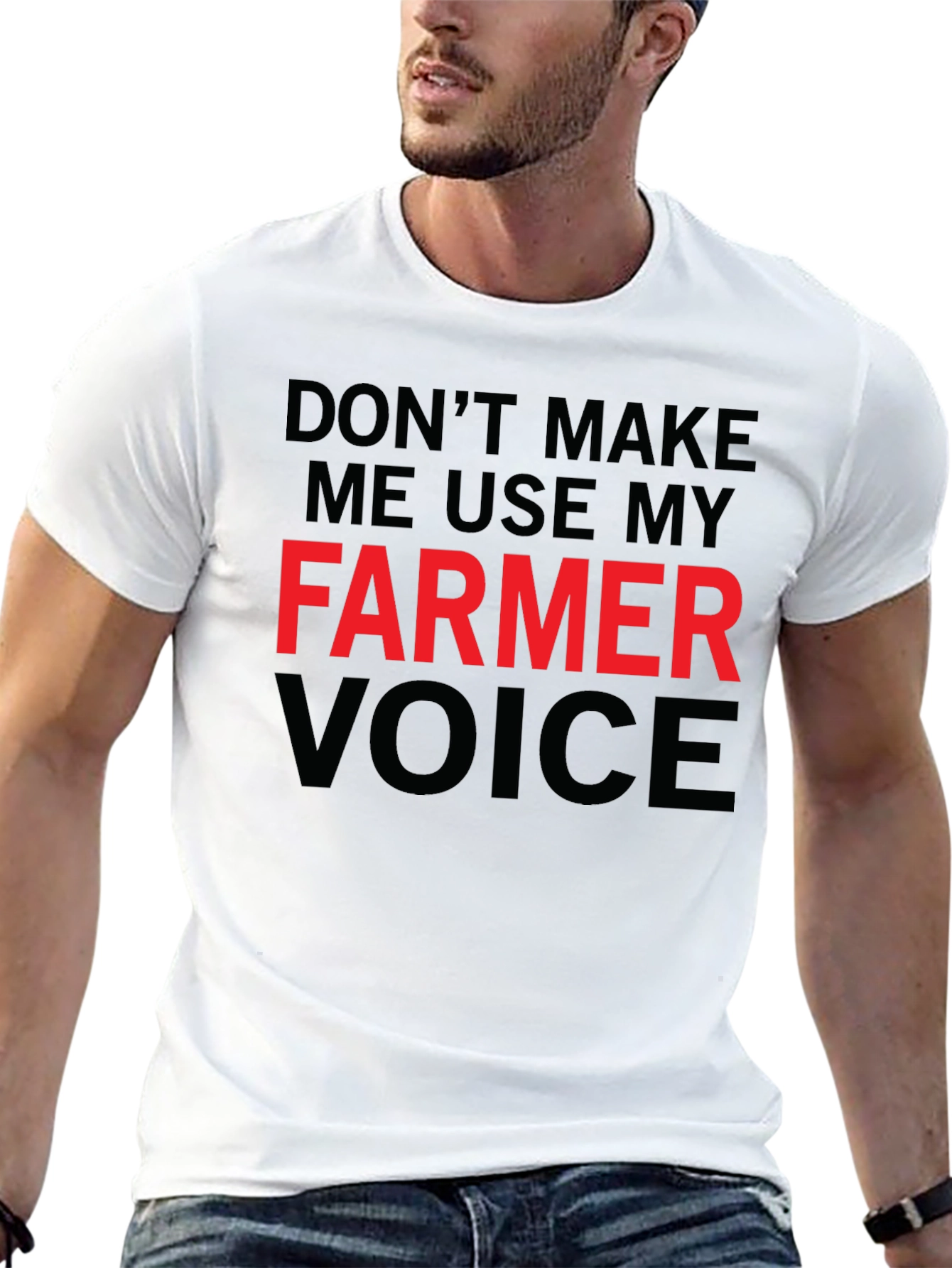 Farmer Voice T-Shirt - Funny Farmer Gift Tee