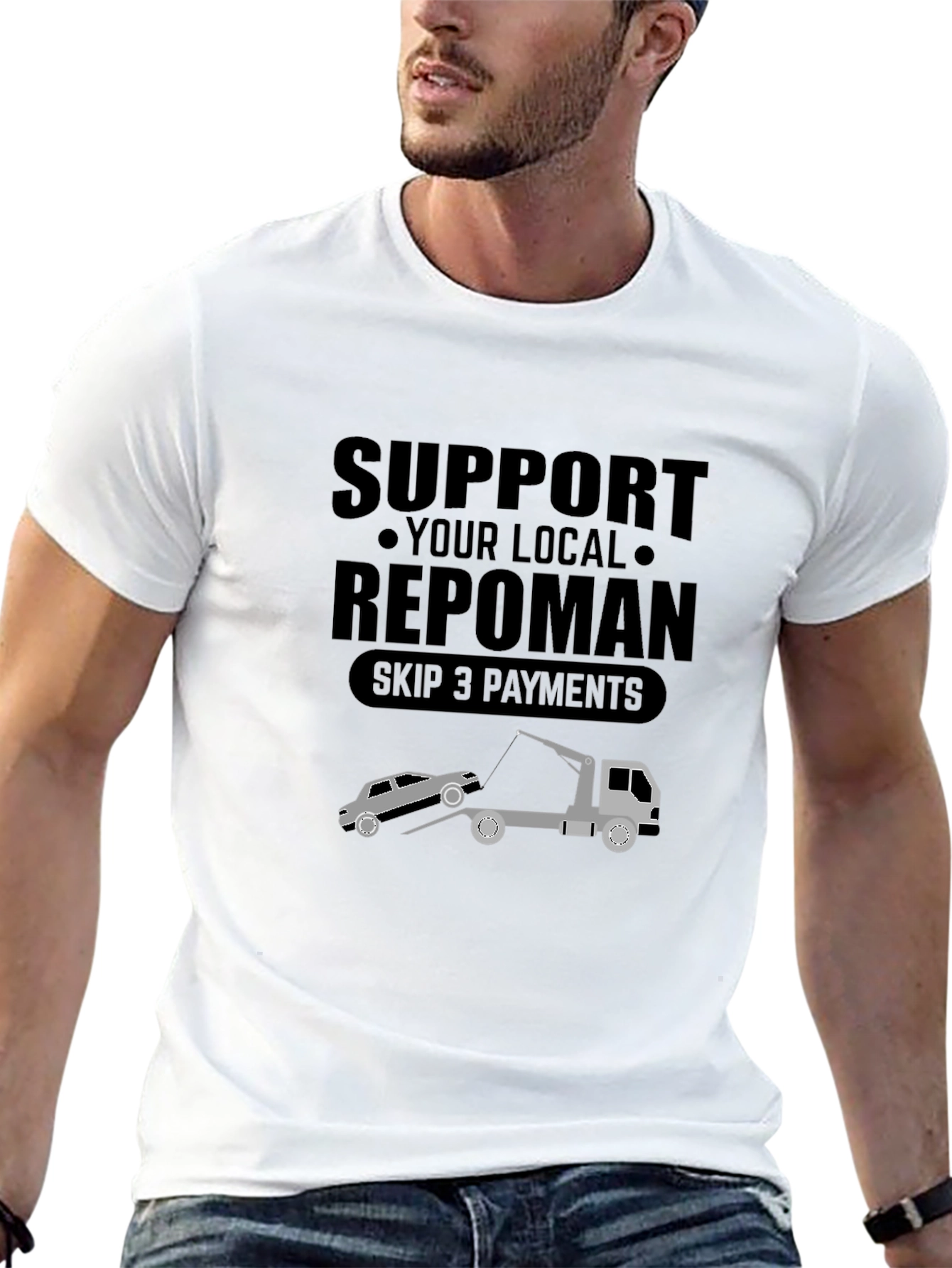 Support Your Local Repoman Black T-Shirt