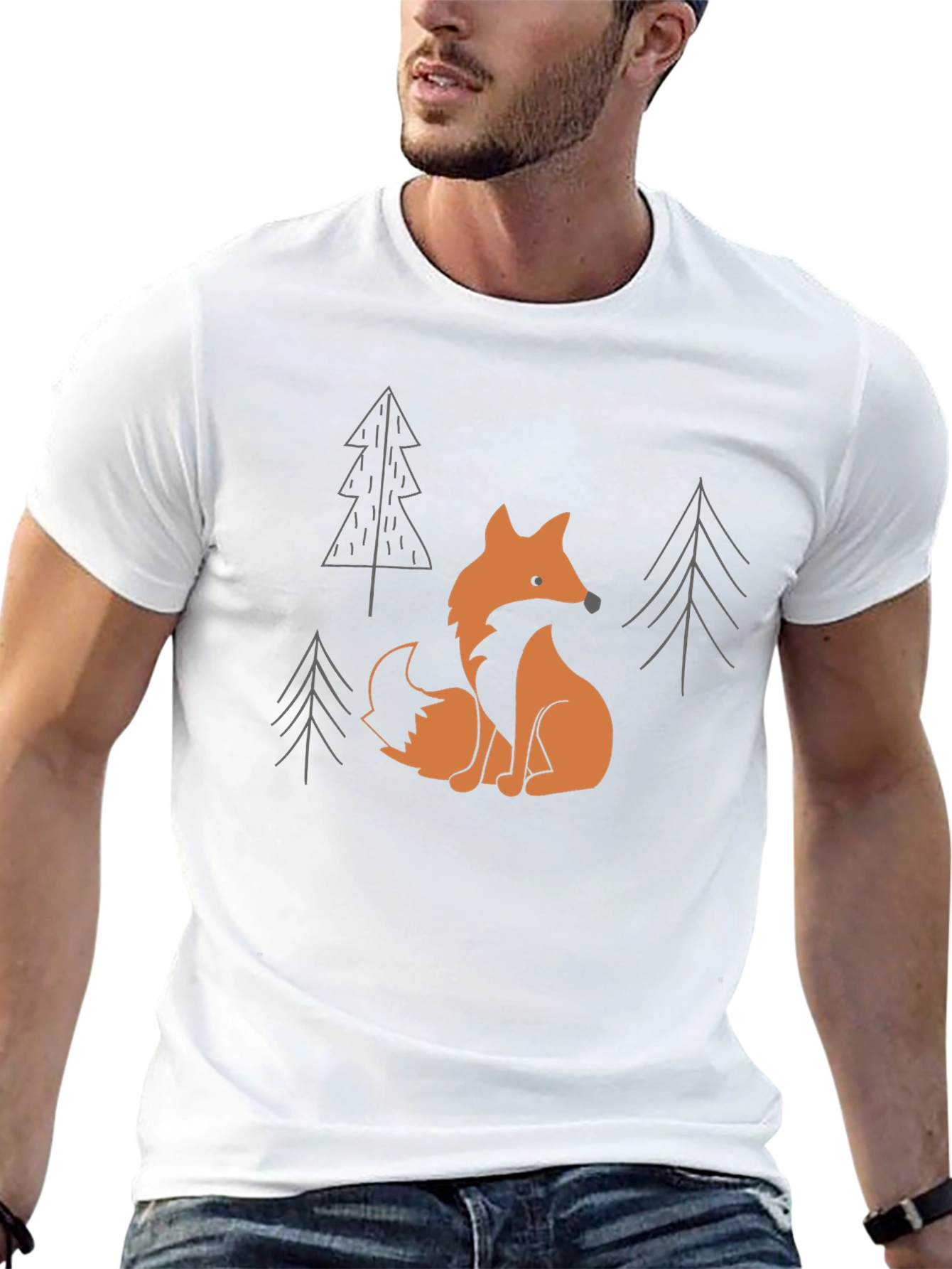 Fox in Forest Graphic T-Shirt - Unisex