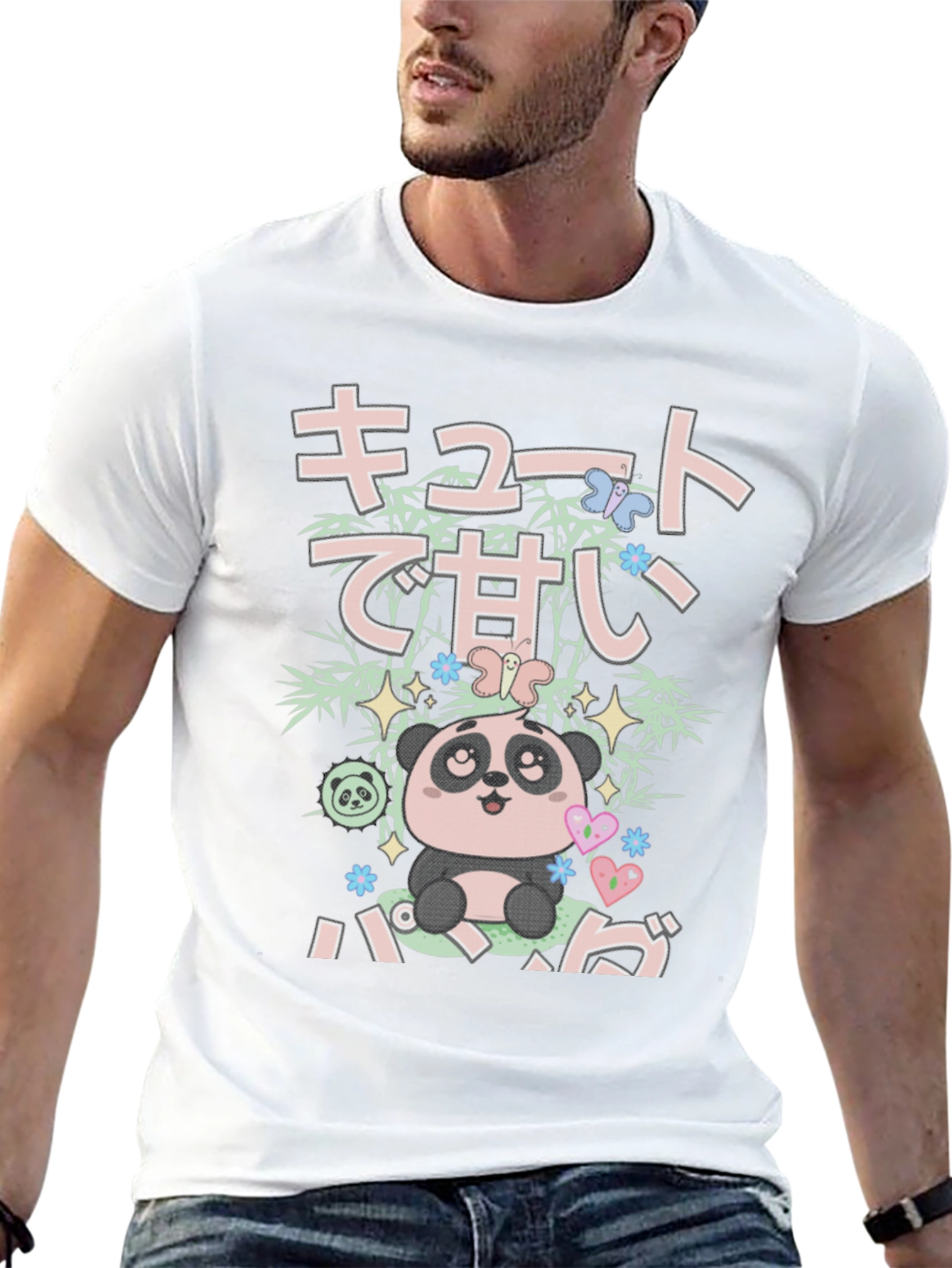 Cute Panda Graphic Tee - Kawaii Anime Shirt