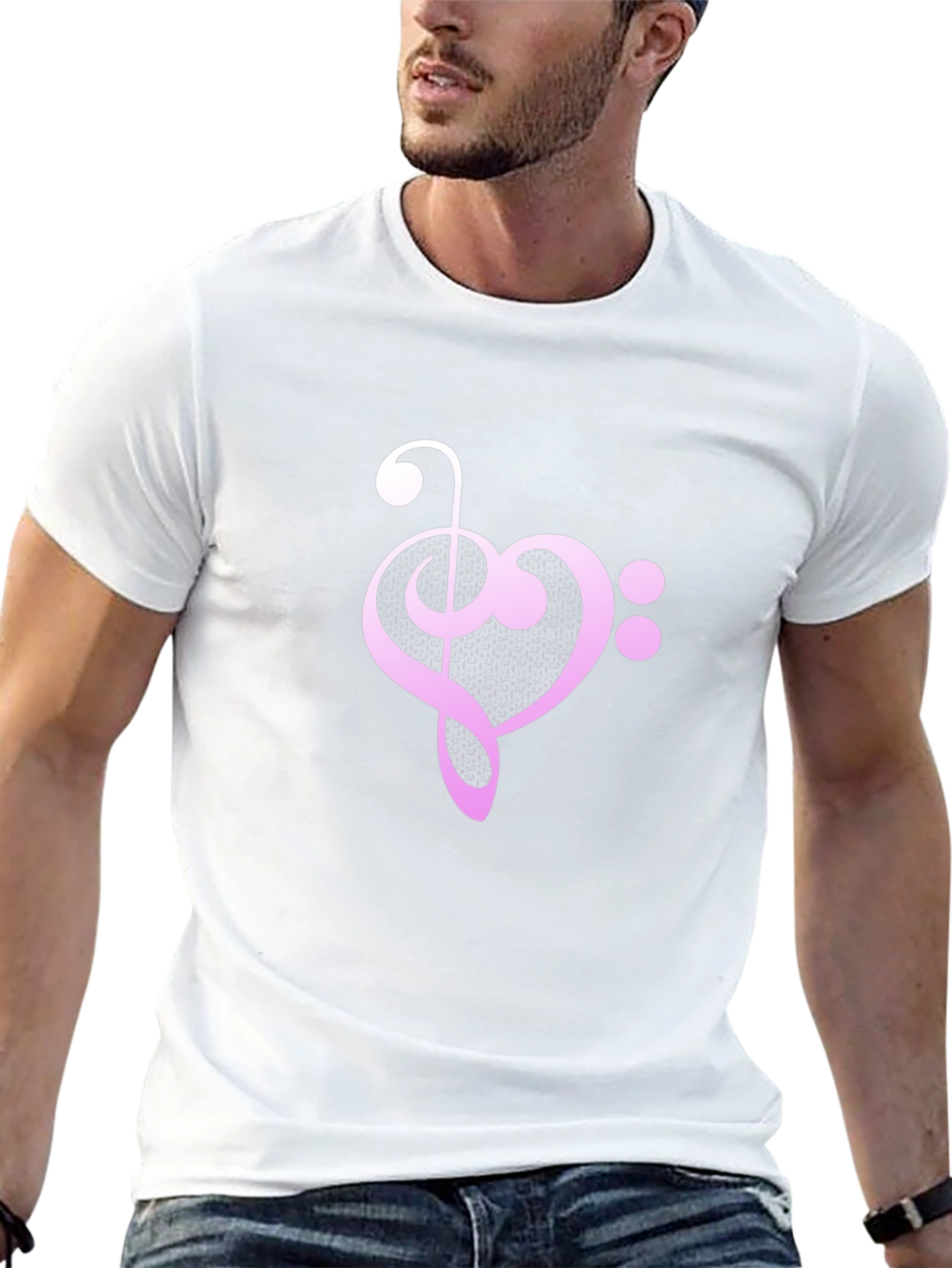 Musical Heart Graphic Tee - Black