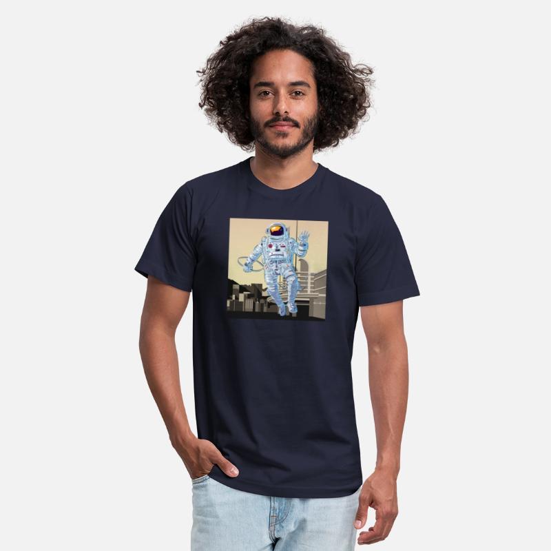Astronaut in a retro moon design