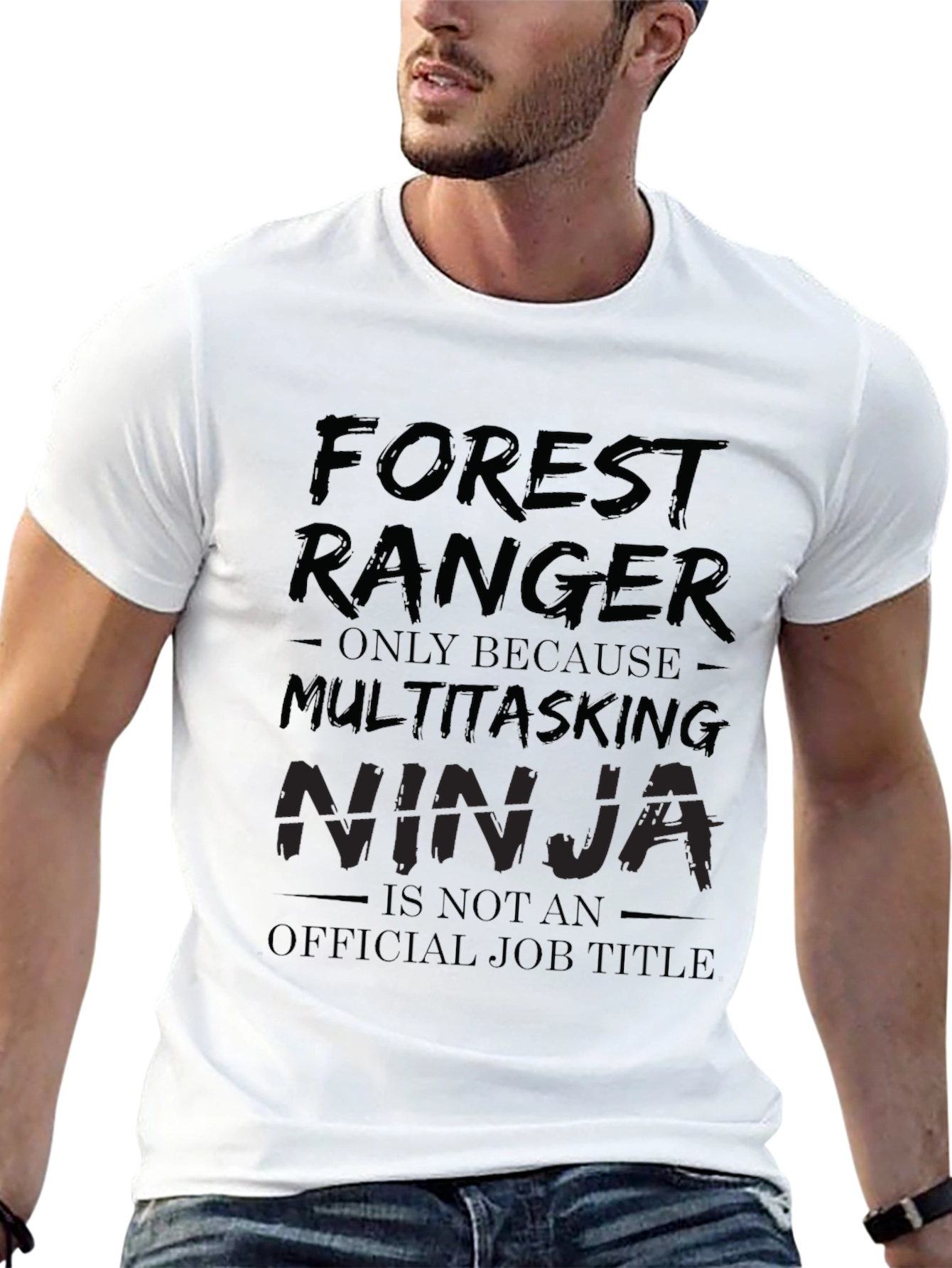 Forest Ranger Multitasking Ninja Graphic Tee