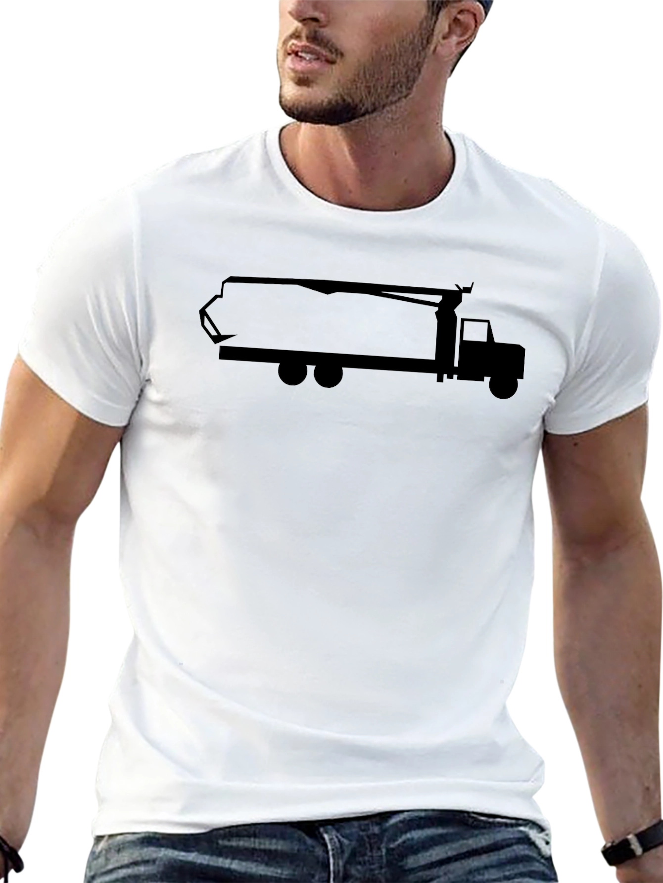 Concrete Truck Silhouette T-Shirt - Classic Black Tee