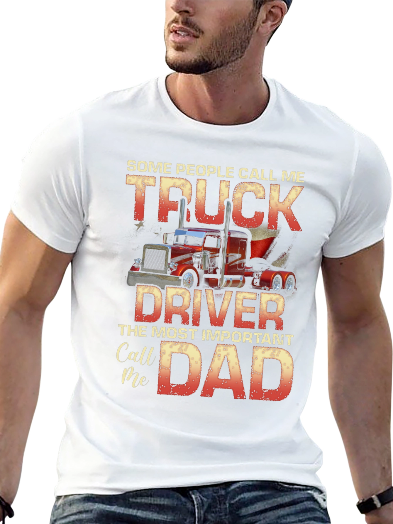 Truck Driver Dad T-Shirt - Gift for Truckers!