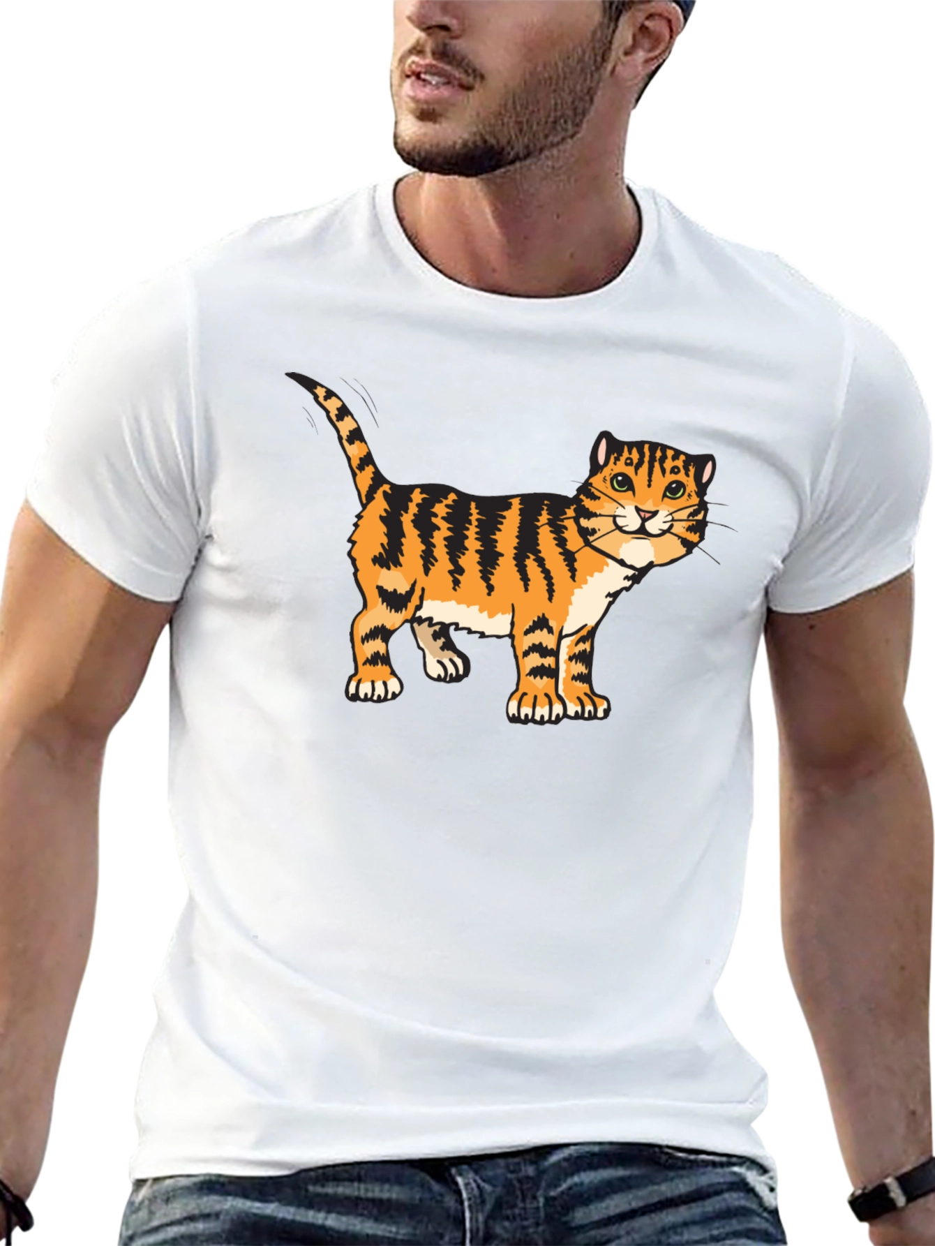 Cool Cat Graphic Tee - Black