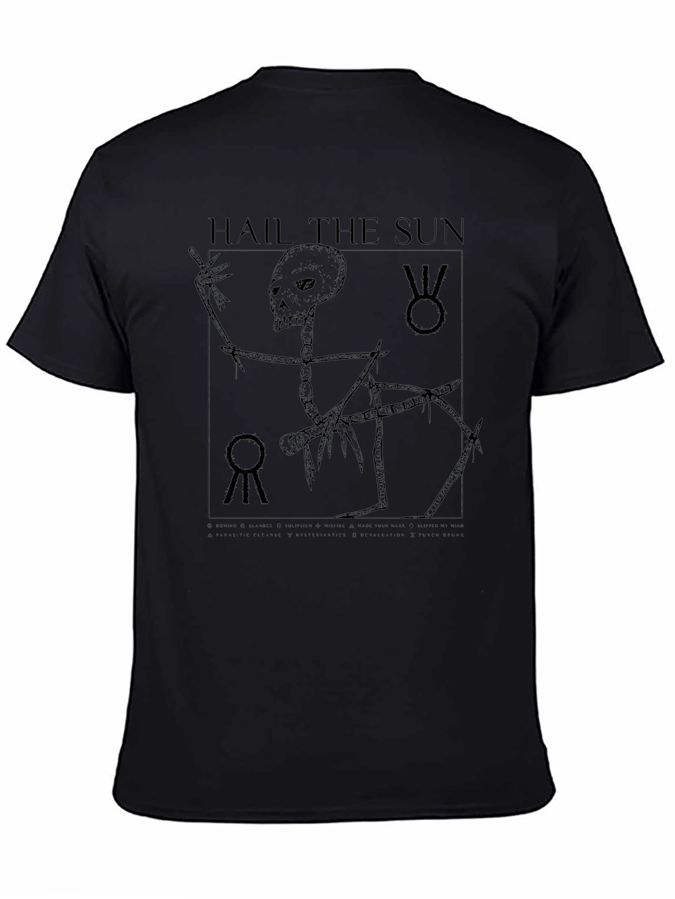 Hail the Sun Skeleton Graphic T-Shirt - Black