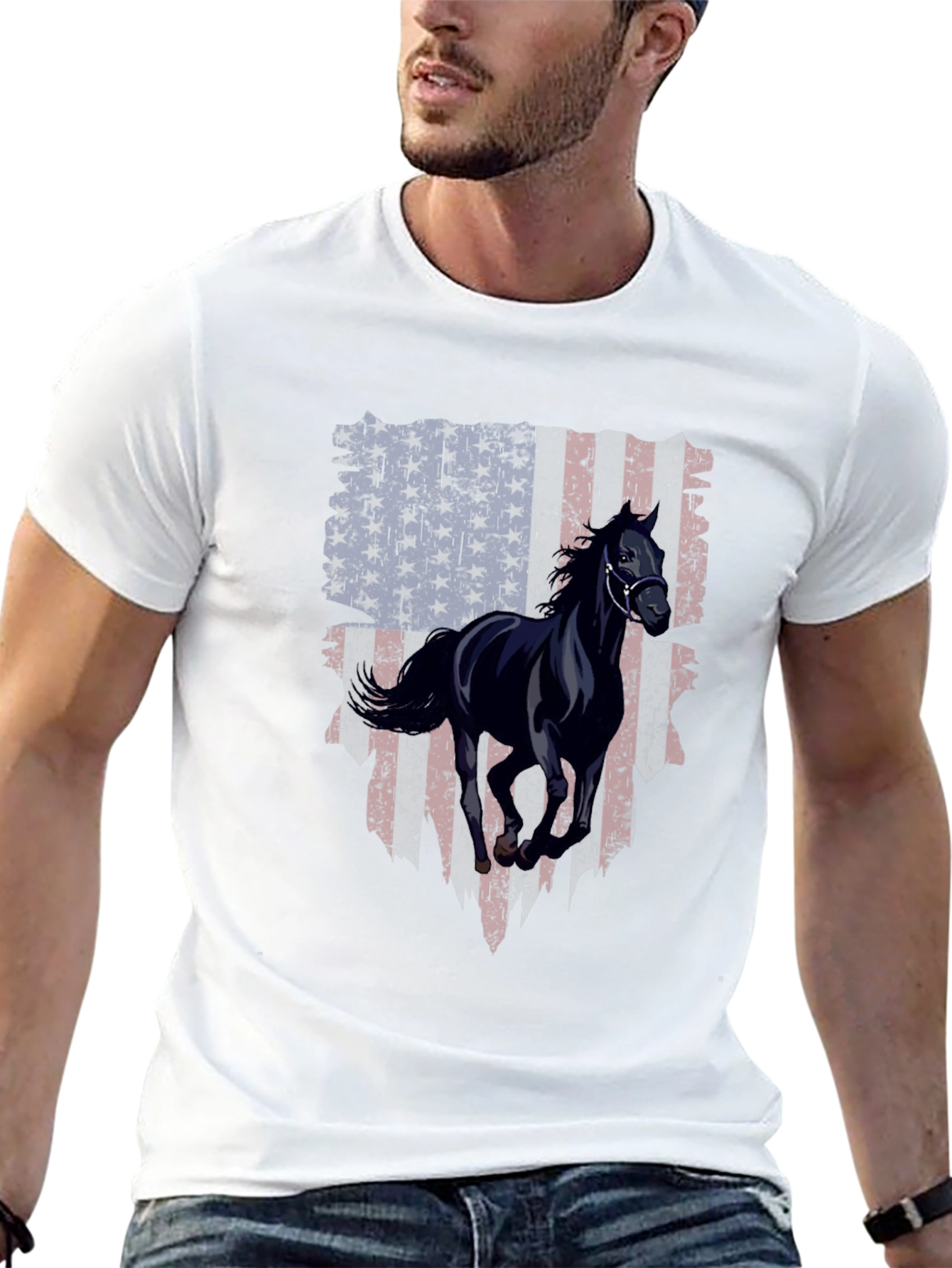 Patriotic Horse Graphic Tee