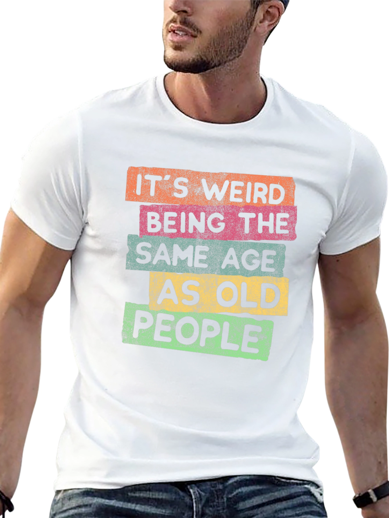 Funny Same Age as Old People Graphic Tee