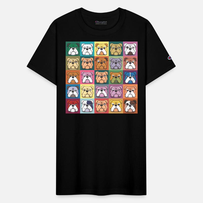 Bulldog Palette: Canine Rainbow