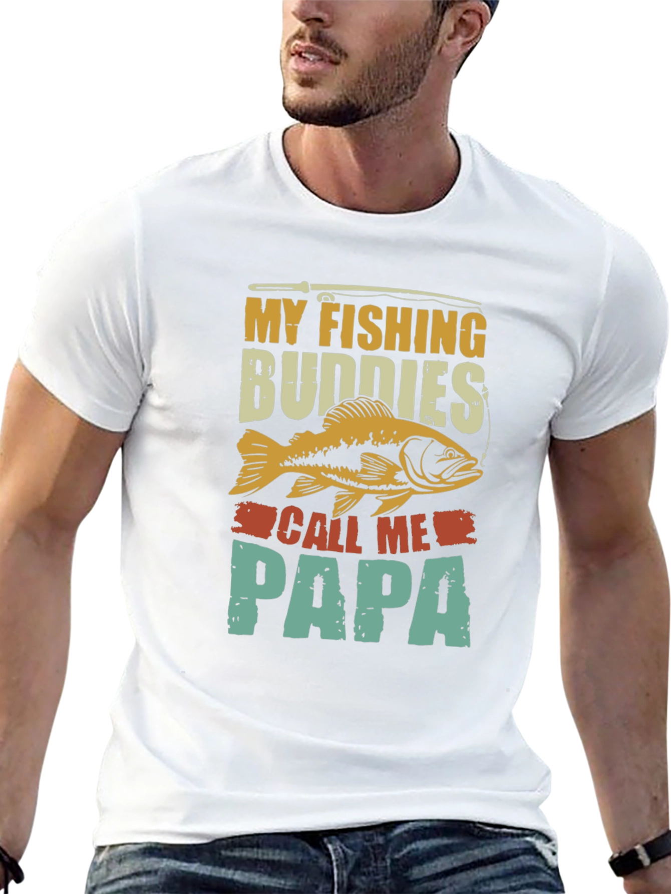 Fishing Buddies Papa Graphic T-Shirt